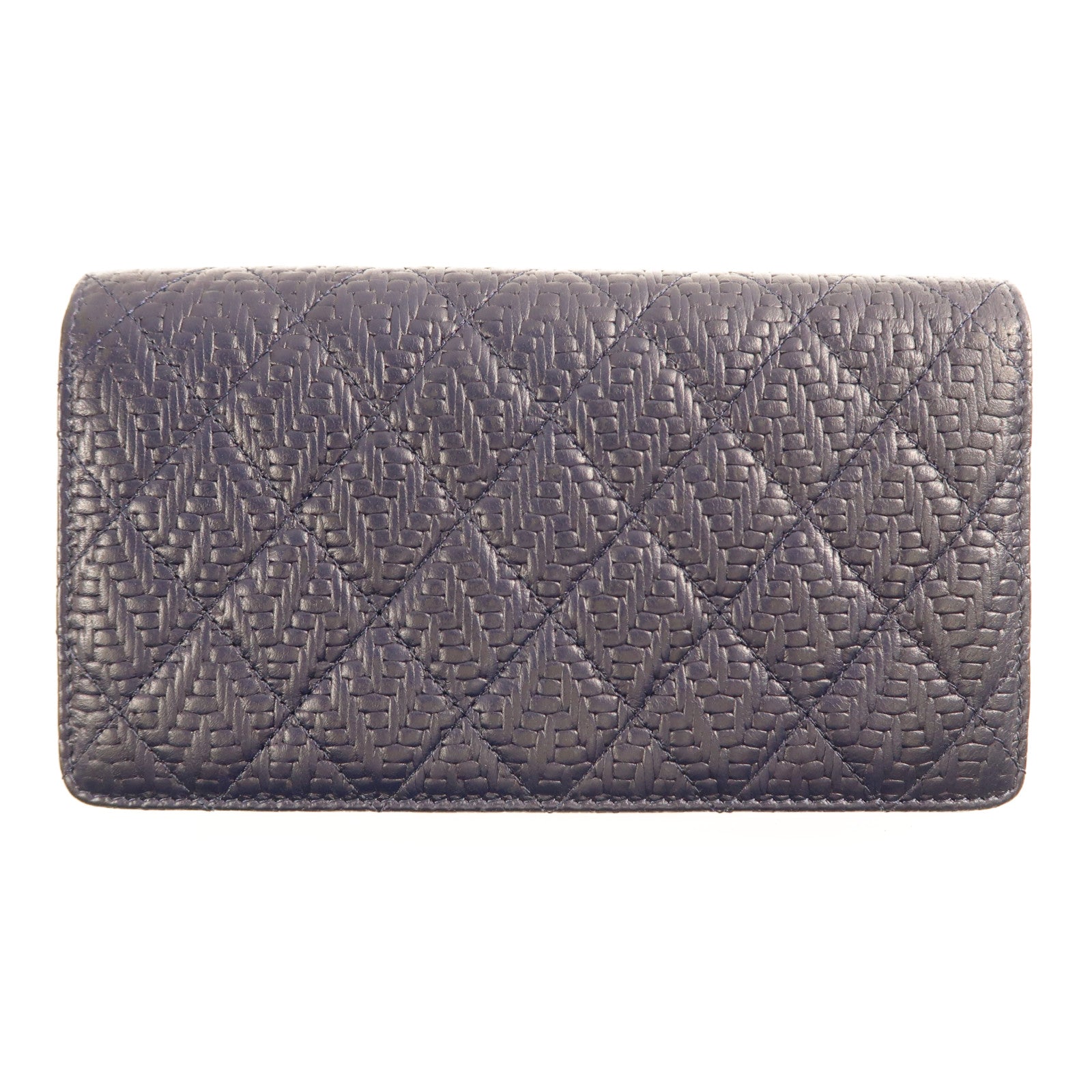 CHANEL 【激減優惠】羊皮皮革Long Wallet銀扣長錢包