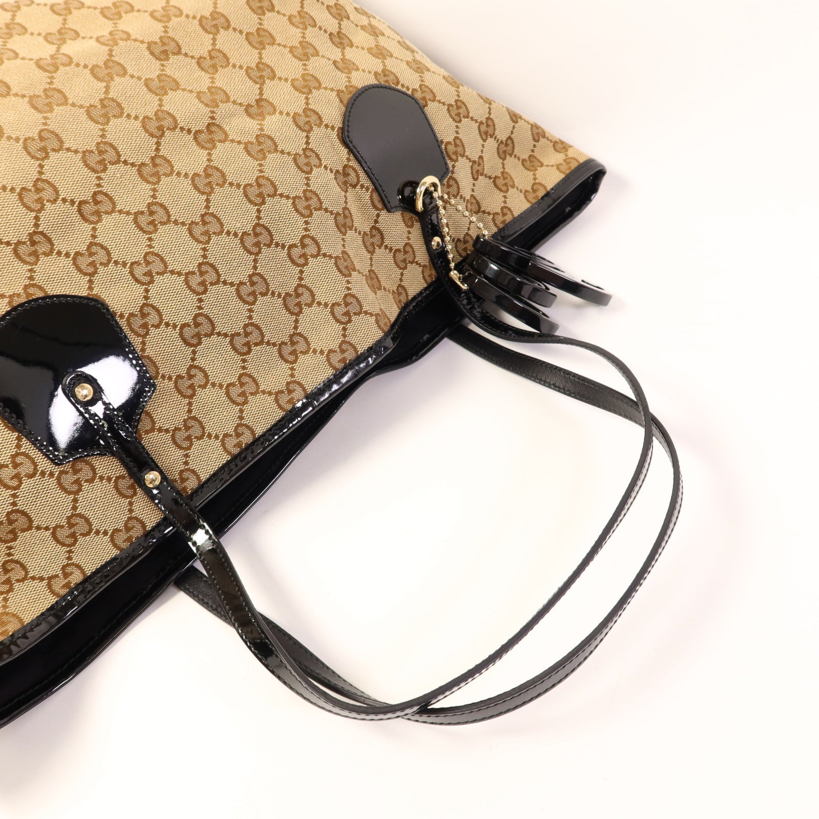GUCCI 帆布Jolie Tote金扣肩背袋/手挽袋