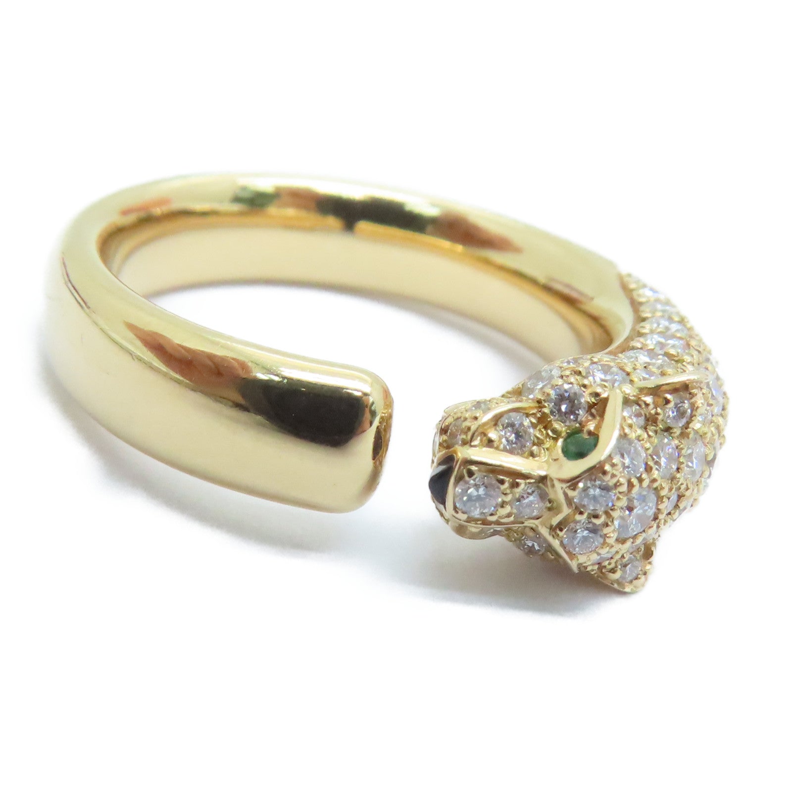 CARTIER 18K玫瑰金Panthere De Cartier Ring钻石戒指US#6.5/ #53