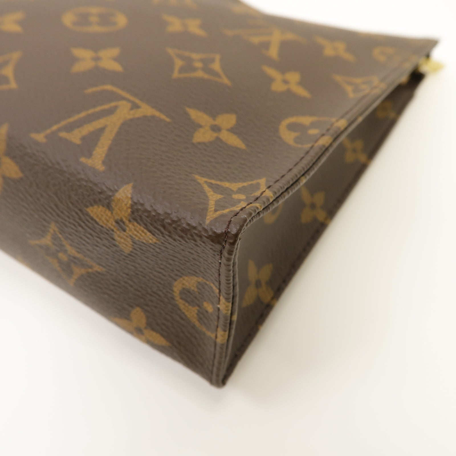LOUIS VUITTON Monogram Toiletry金扣手拿包啡色
