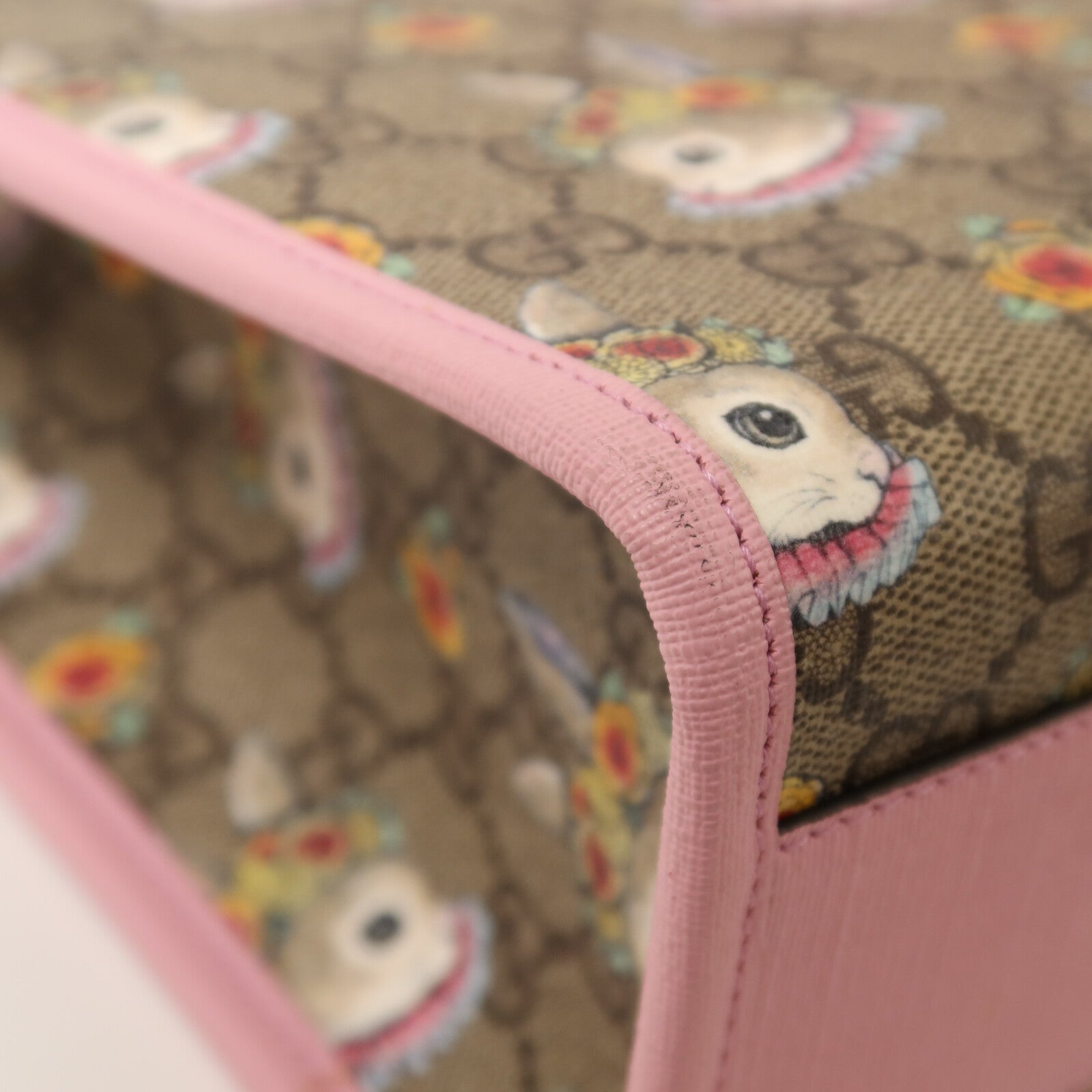 GUCCI 塗層帆布Tote Bag銀扣手挽肩背兩用袋