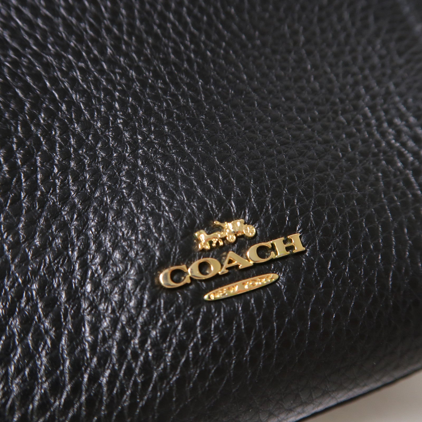 COACH 牛皮皮革Backpack金扣鏈帶背包黑色