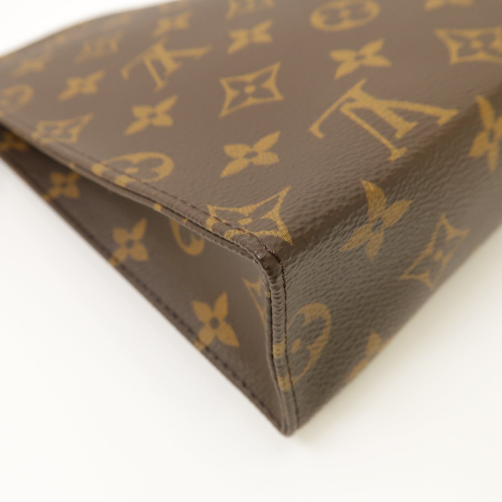 LOUIS VUITTON Monogram Toiletry金扣手拿包啡色