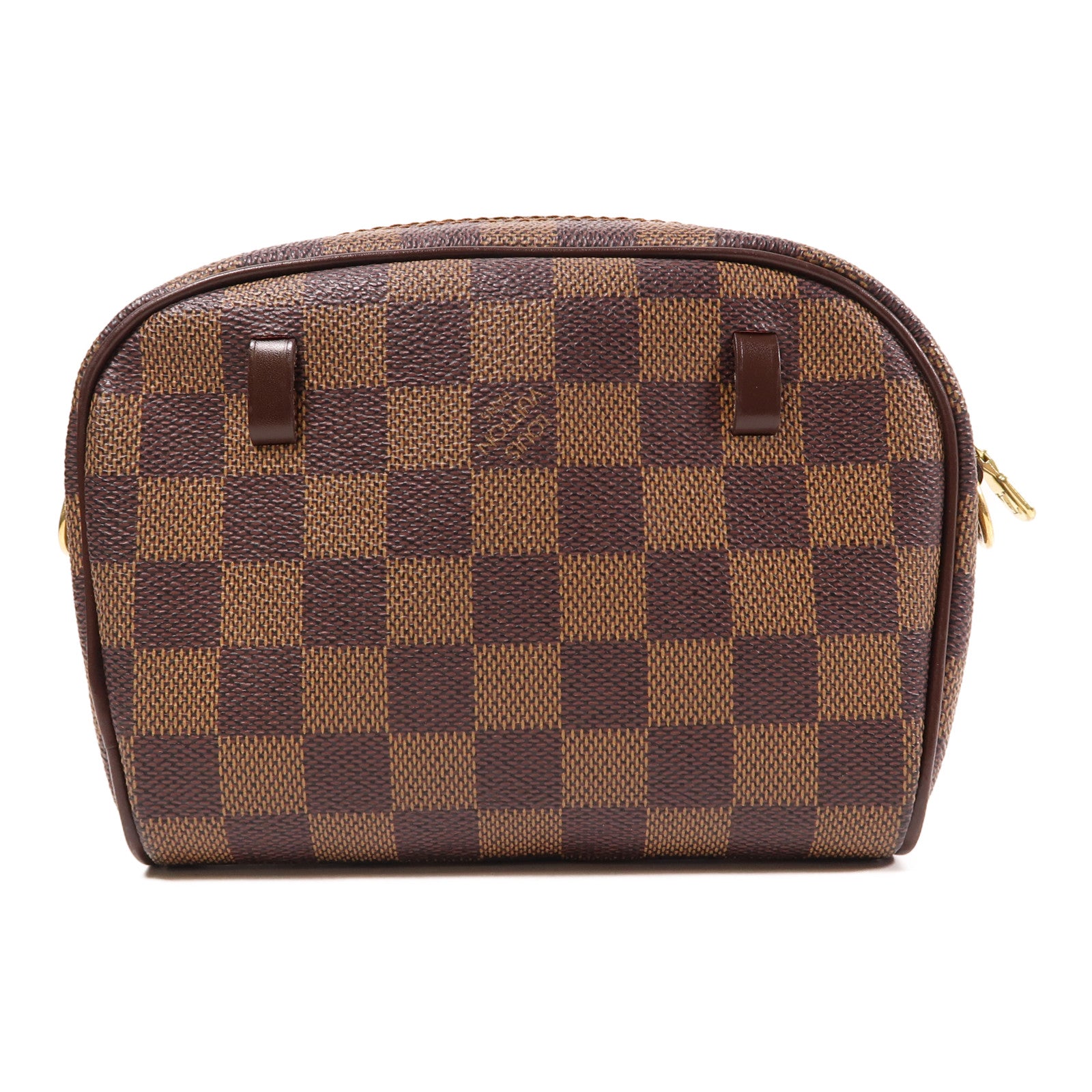 LOUIS VUITTON Damier Pochette Ipanema金扣肩背袋/腰包啡色
