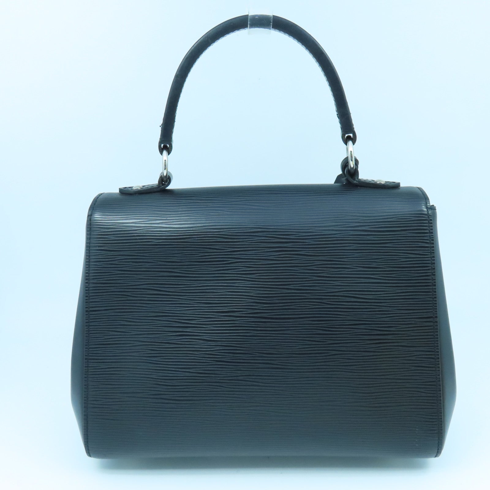 LOUIS VUITTON Epi Cluny BB银扣手挽肩背两用袋黑色