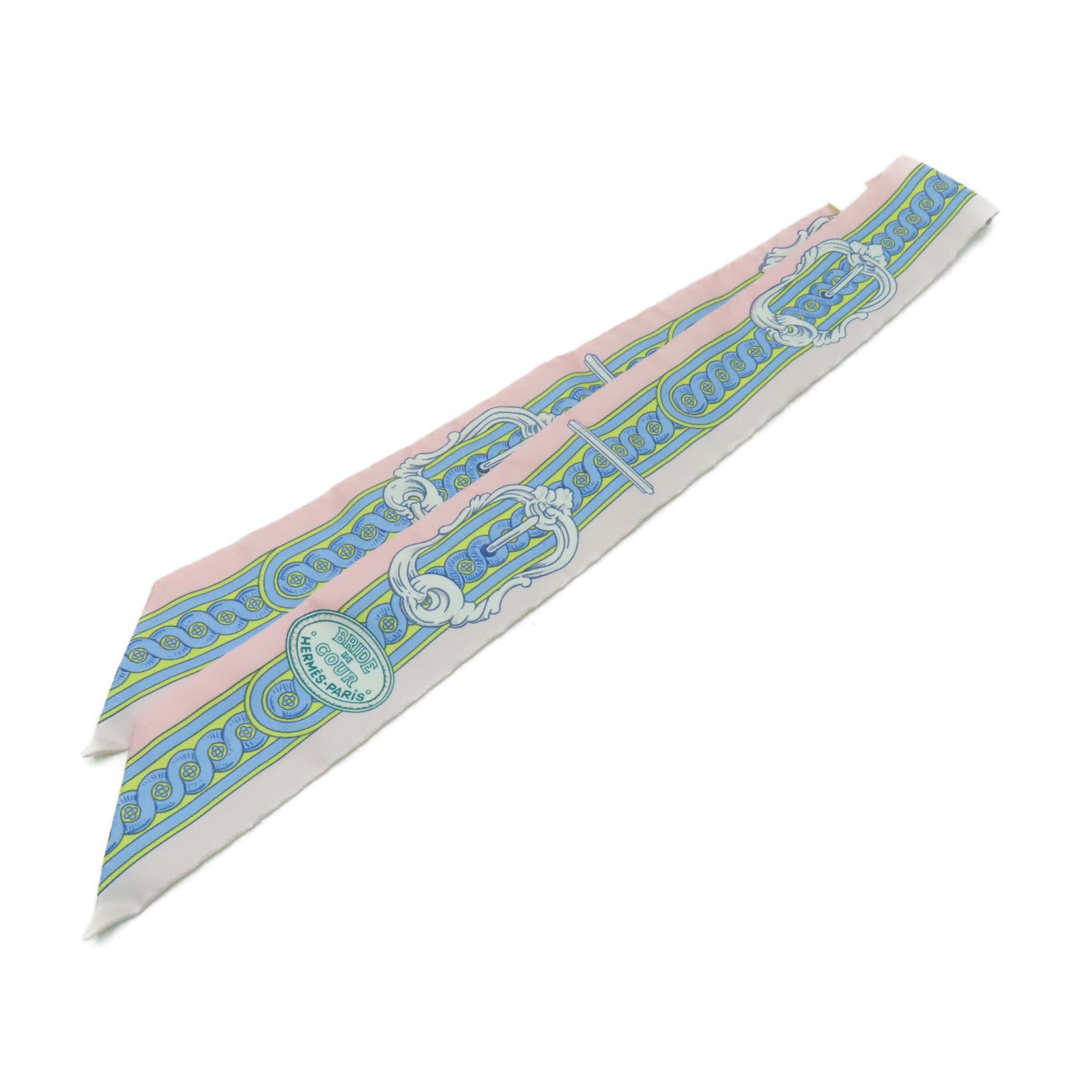 HERMES 【激減優惠】絲質Twilly絲巾粉紅色