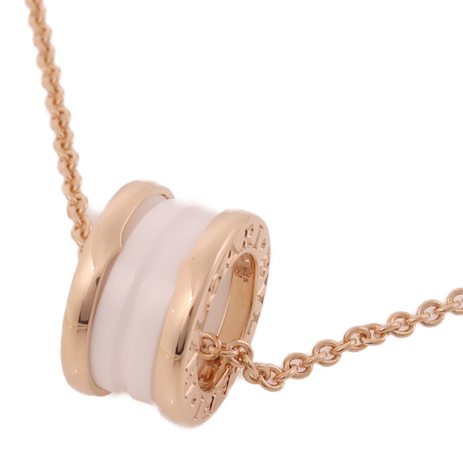 BVLGARI 18K玫瑰金/陶瓷B-Zero 1 Necklace項鍊