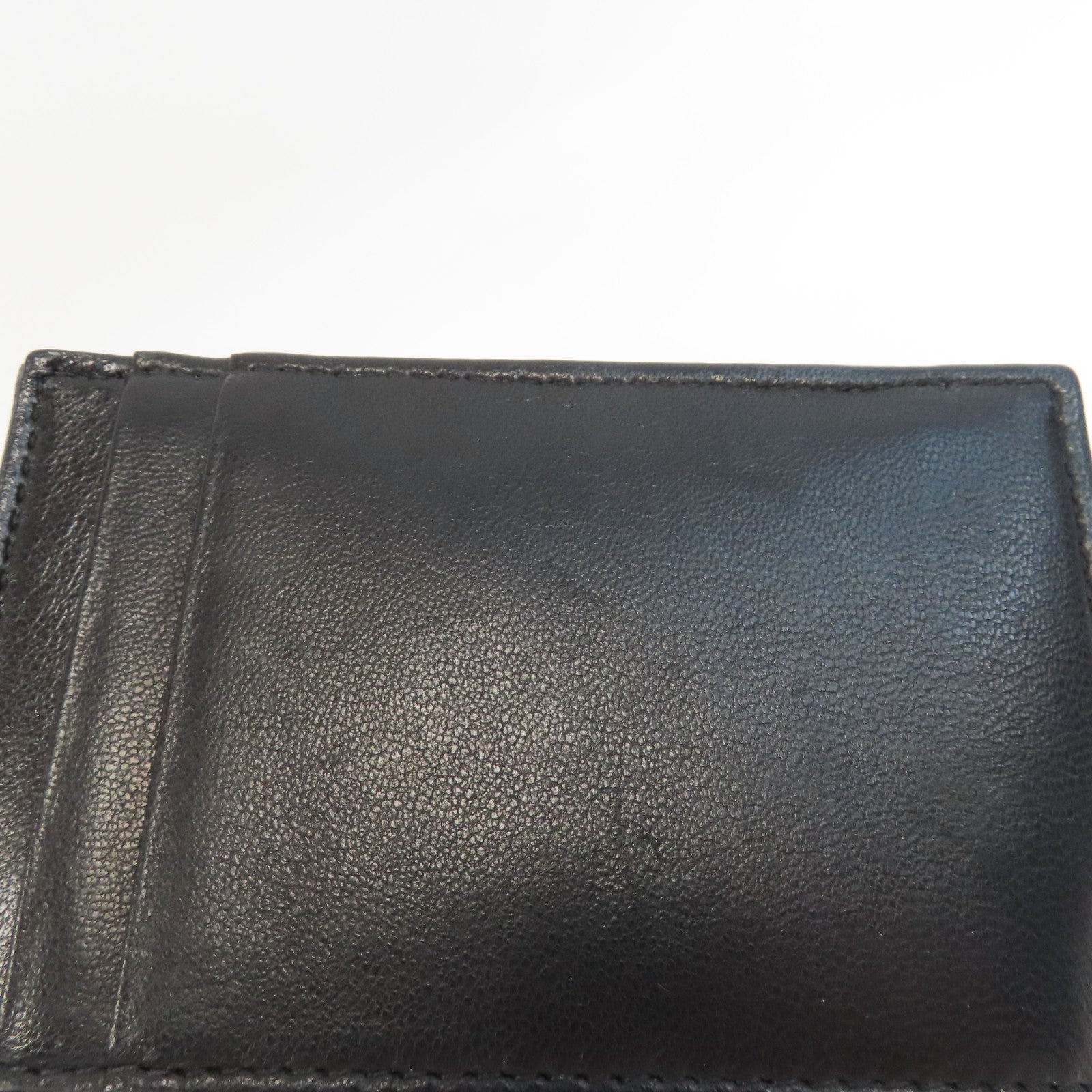 SAINT LAURENT 菱格牛皮皮革Card Case金扣卡片套黑色