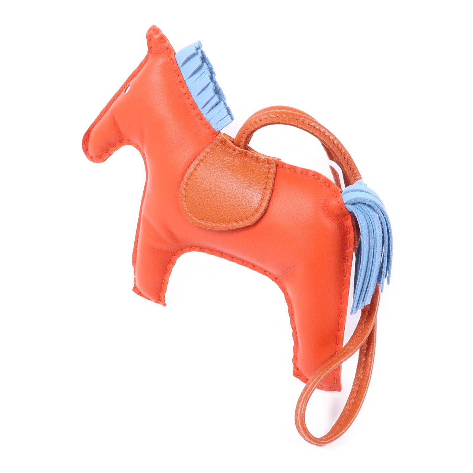 HERMES Milo皮革Rodeo GM掛飾Red