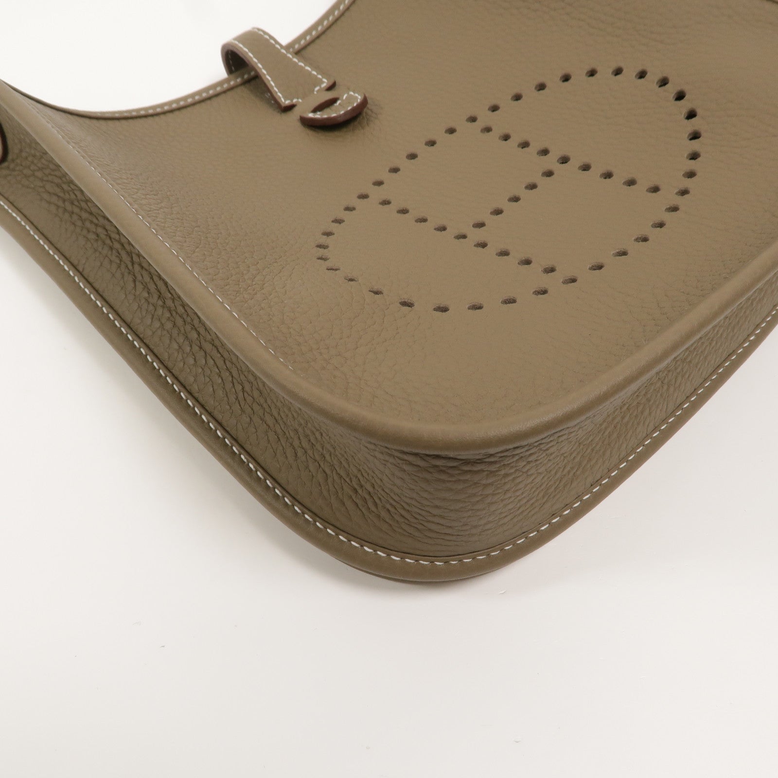HERMES Clemence皮革Evelyne 23肩背袋Etoupe