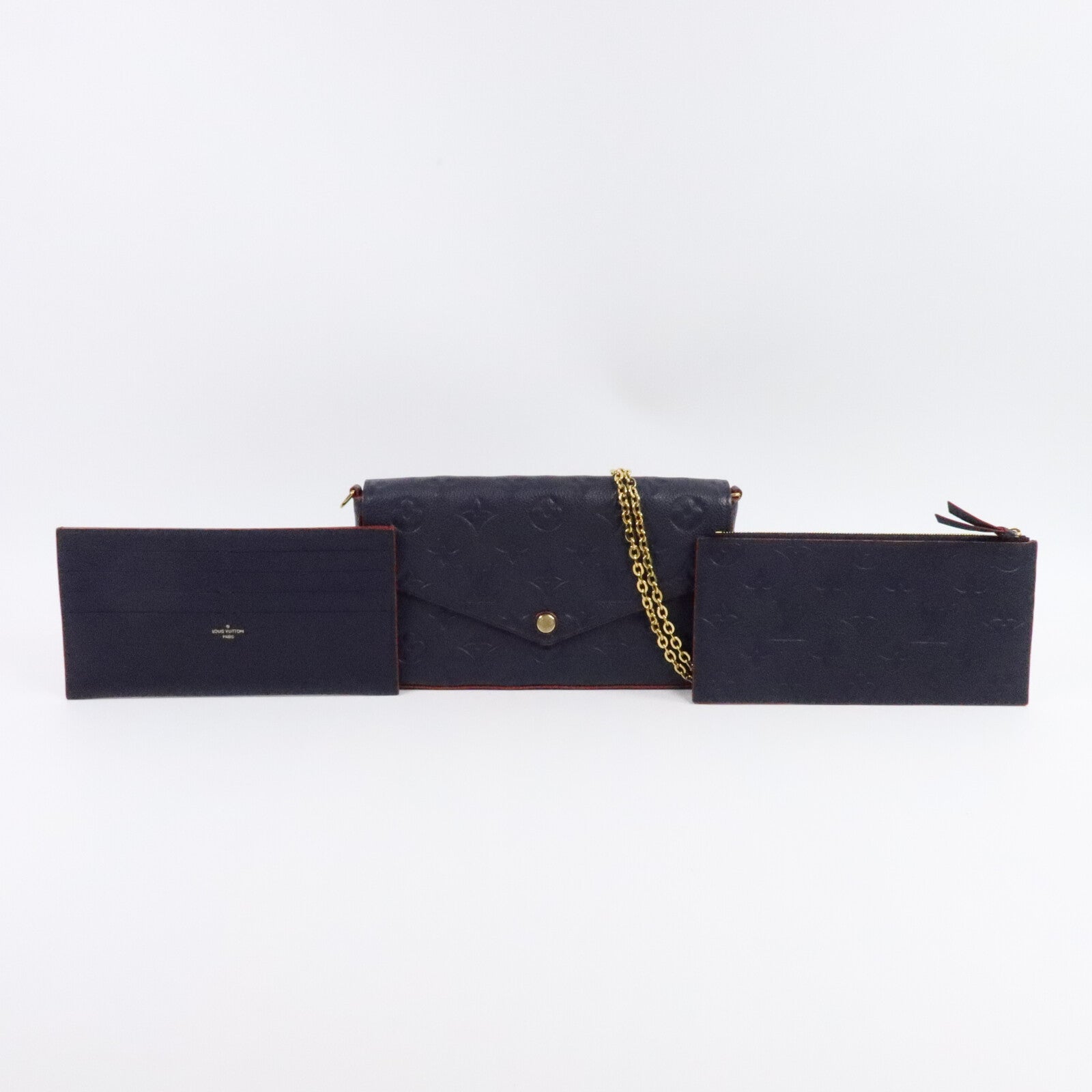 LOUIS VUITTON Monogram Empreinte Pochette Felicie金扣肩背袋
