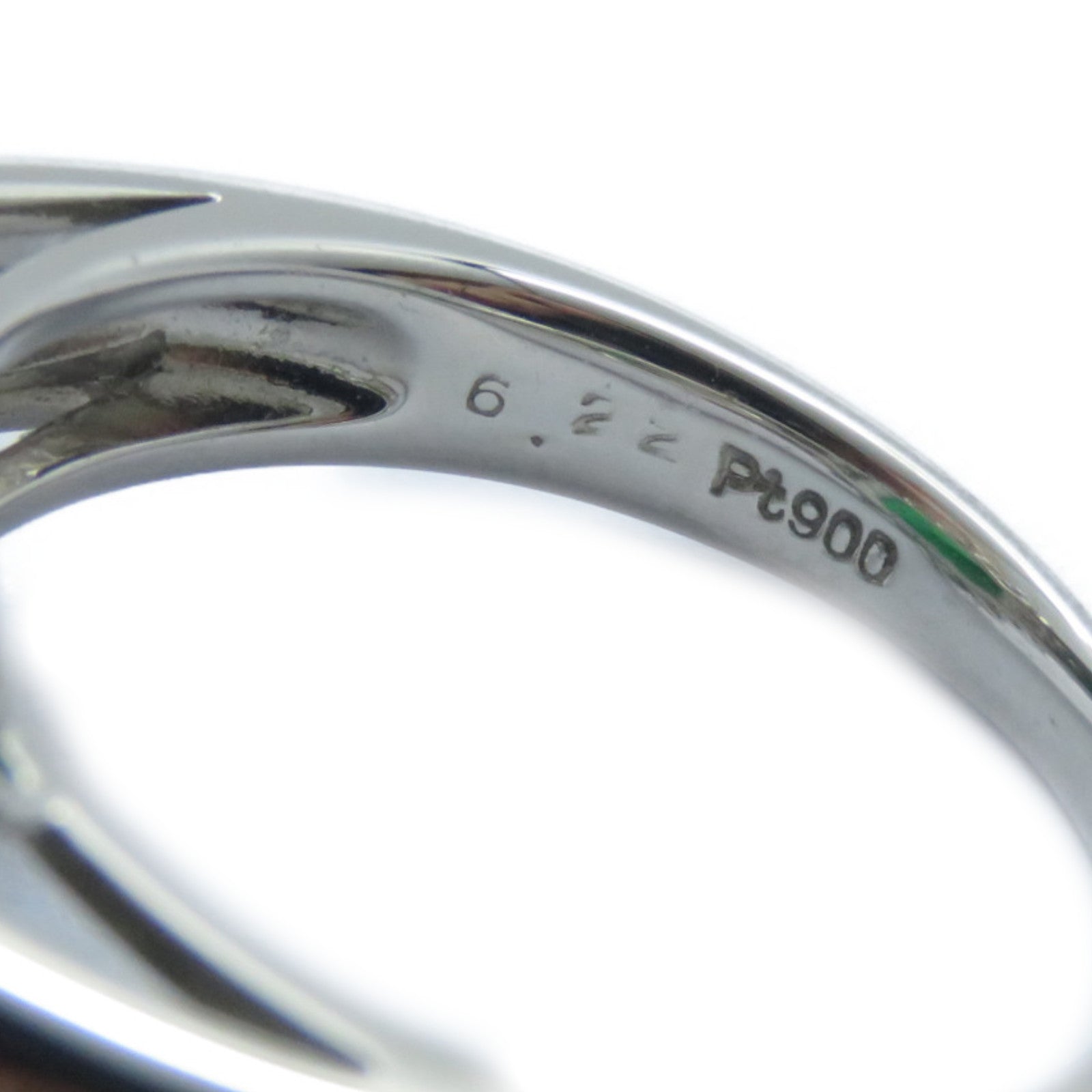 JEWELRY 【激減優惠】PT900鉑金Emerald Diamond Ring 6.22ct綠寶石/1.19ct鑽石戒指US#6.5