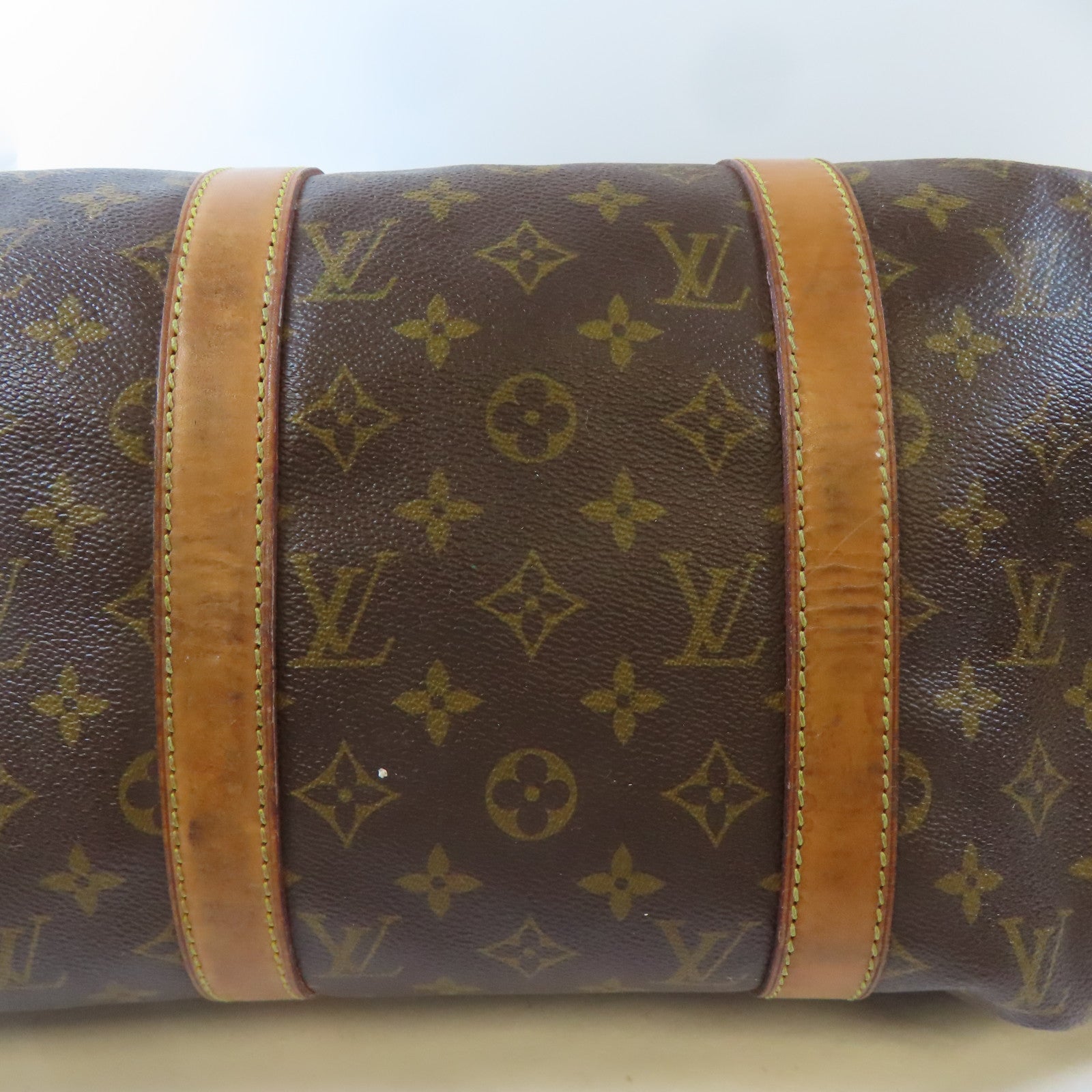 LOUIS VUITTON Monogram Keepall 50金扣手挽袋啡色