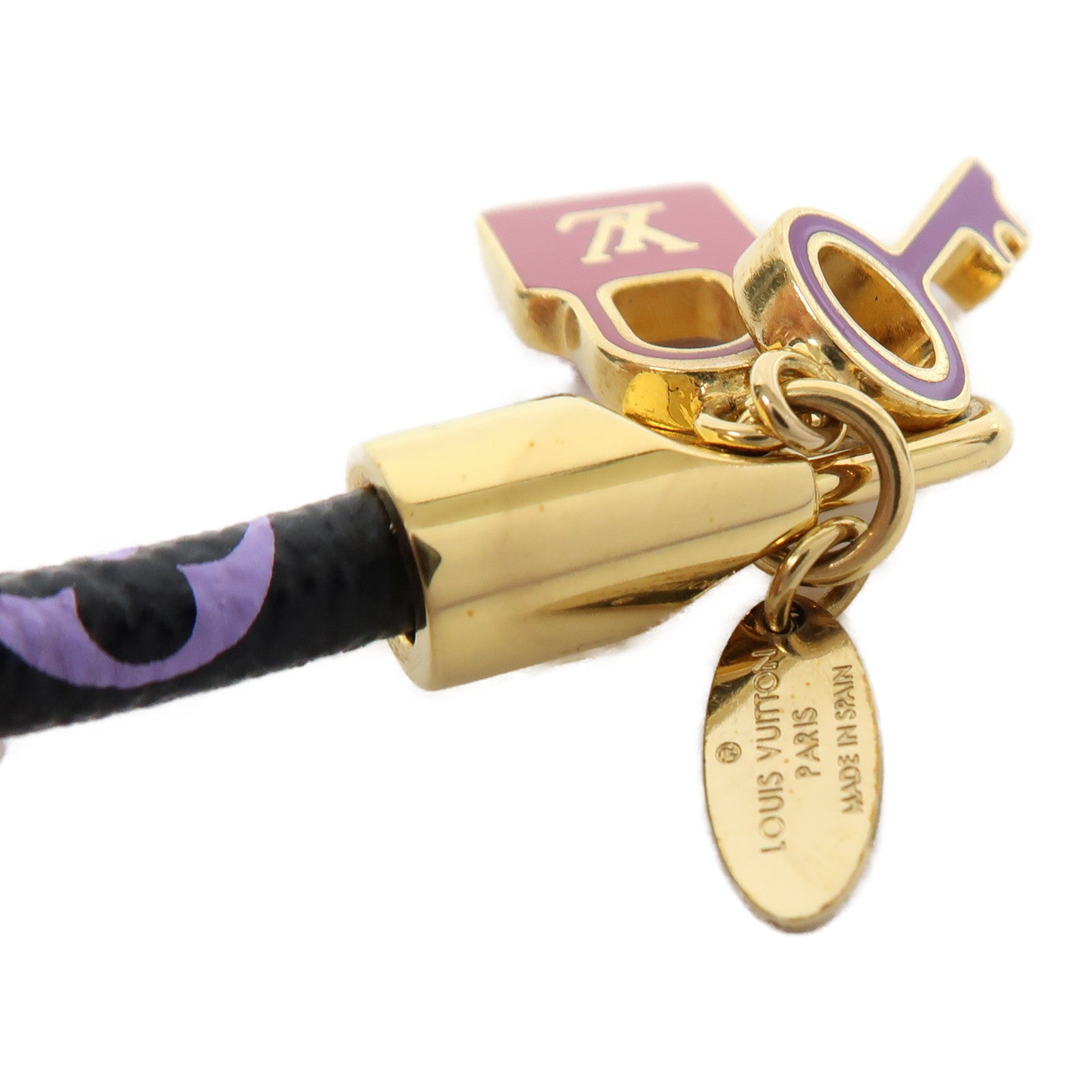 LOUIS VUITTON Monogram Multicolore Bracelet金扣手鏈黑色