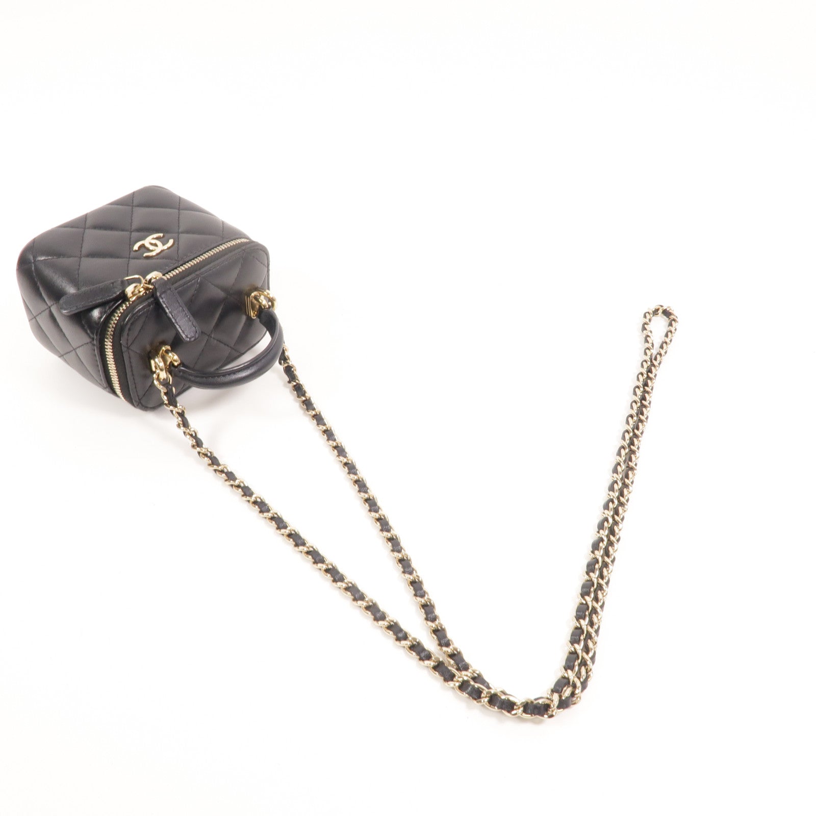 CHANEL 羊皮皮革Mini Vanity Case手挽肩背兩用袋