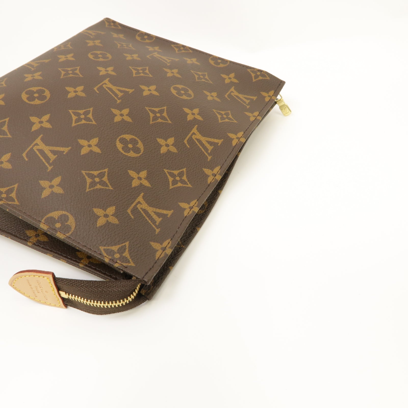 LOUIS VUITTON Monogram Toiletry金扣手拿包啡色