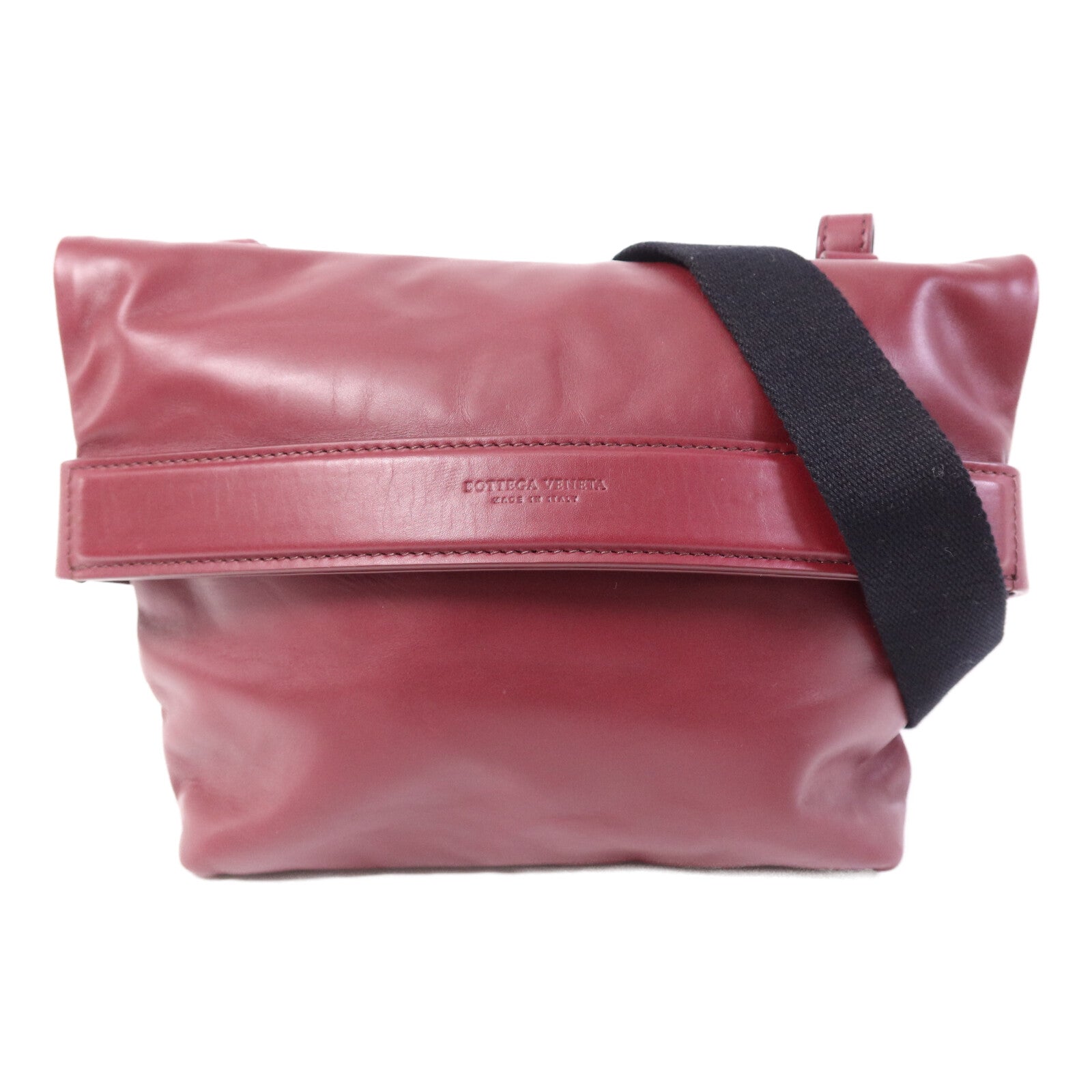 BOTTEGA VENETA 【激減優惠】牛皮皮革Marco Poio Messenger Bag銀扣肩背袋