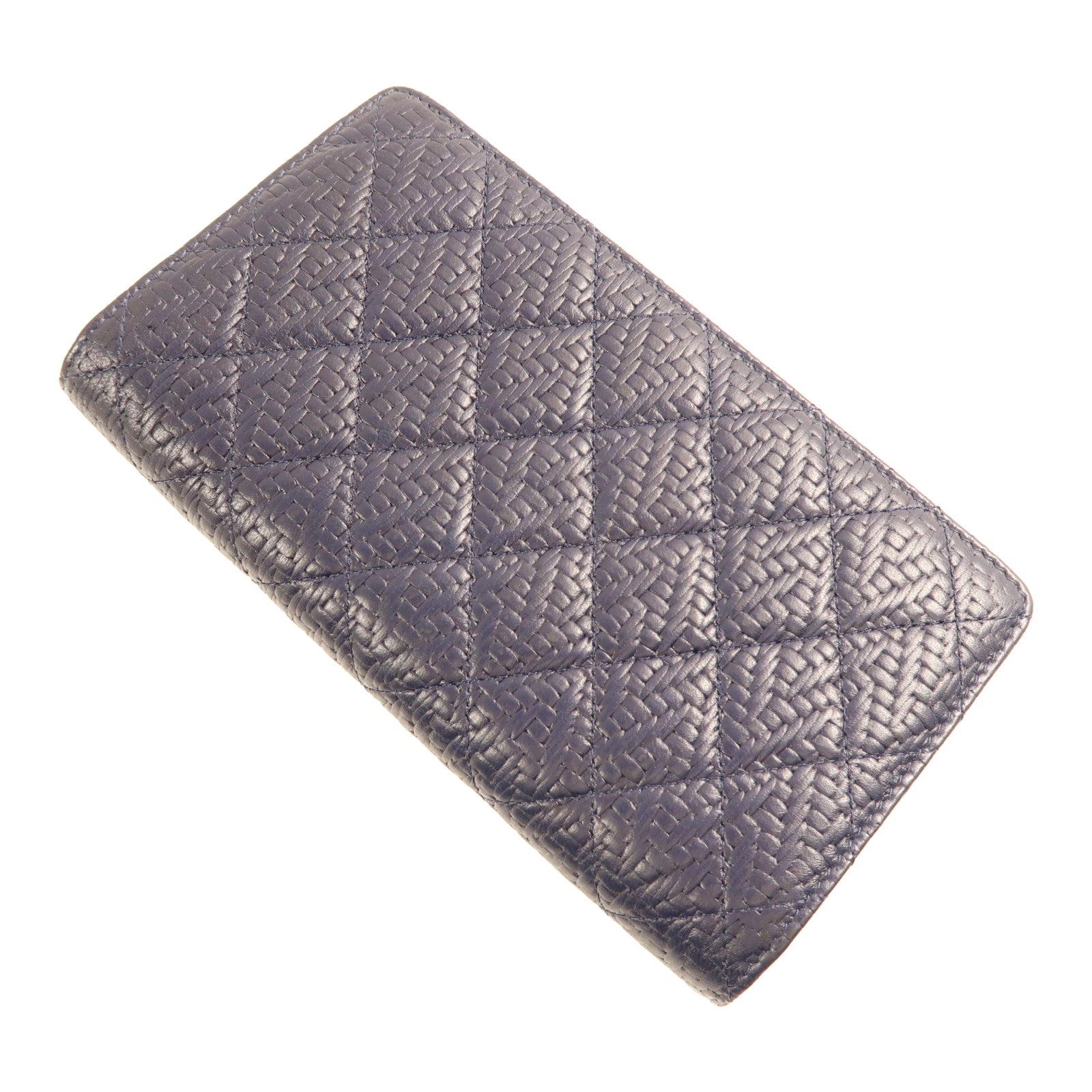 CHANEL 【激減優惠】羊皮皮革Long Wallet銀扣長錢包