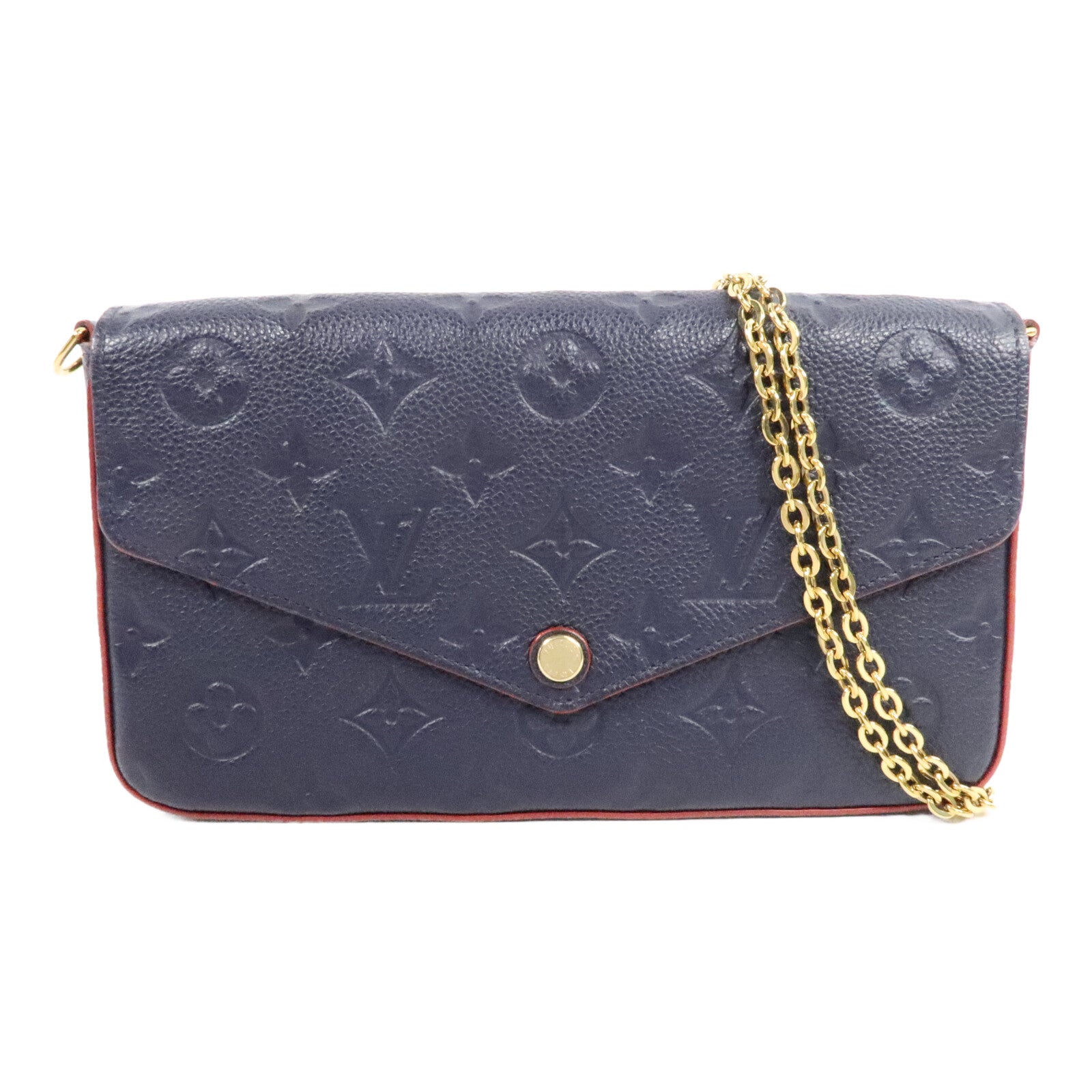 LOUIS VUITTON Monogram Empreinte Pochette Felicie金扣肩背袋