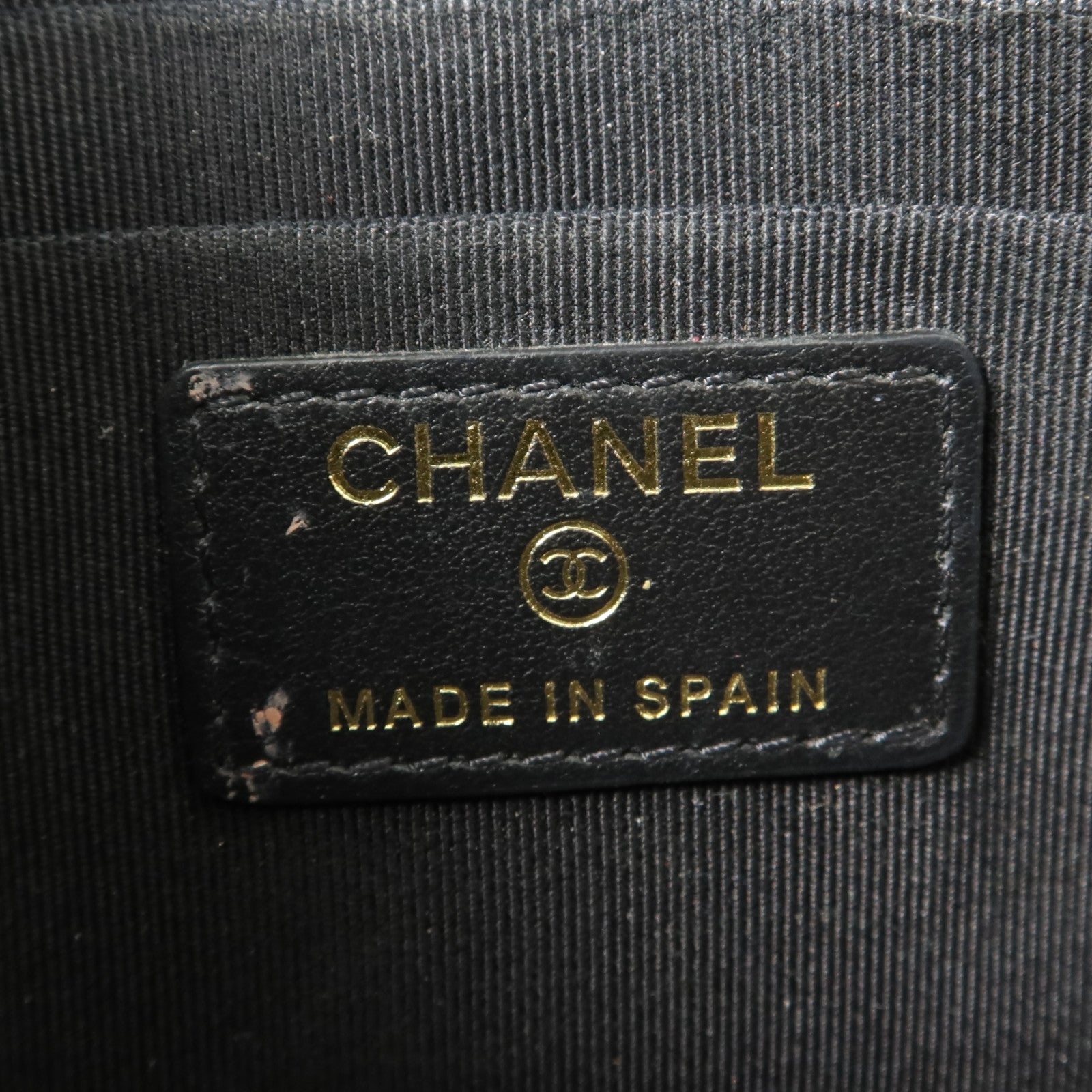 CHANEL 羊皮皮革Boy Chanel Zipper Long Wallet金扣長錢包