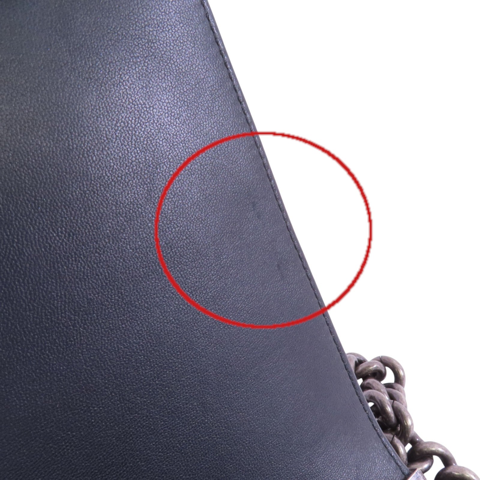 CHANEL 【激減優惠】羊皮皮革Boy 25銀扣鏈帶肩背袋