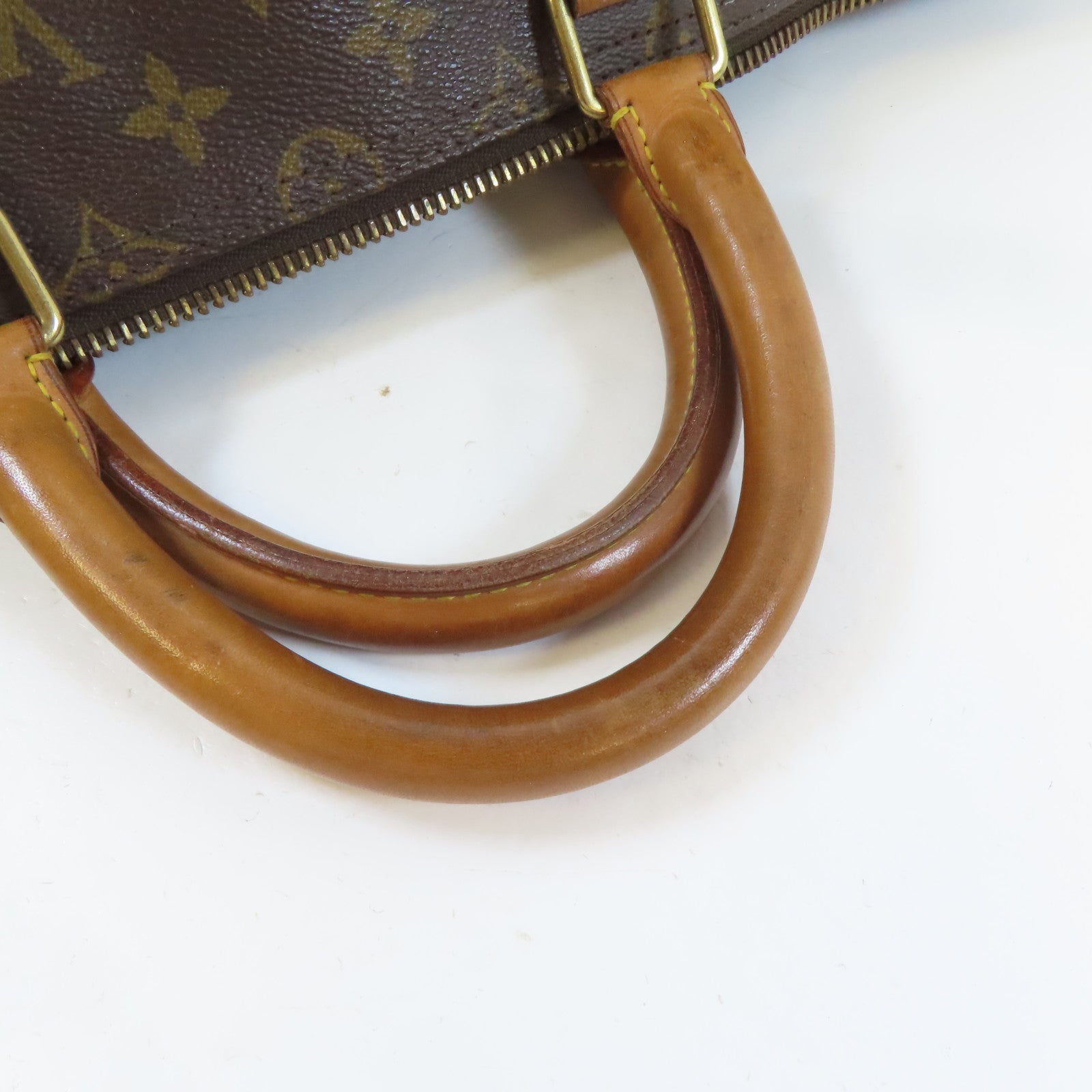 LOUIS VUITTON Monogram Keepall 50金扣手挽袋啡色