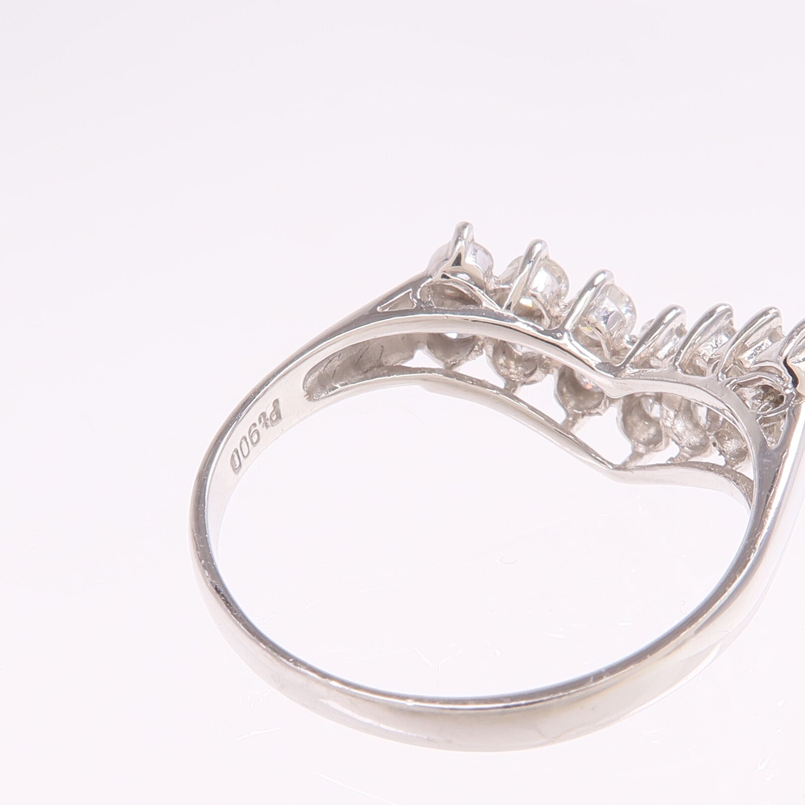 JEWELRY 【激減優惠】PT900鉑金Diamond Ring鑽石戒指US#8.25