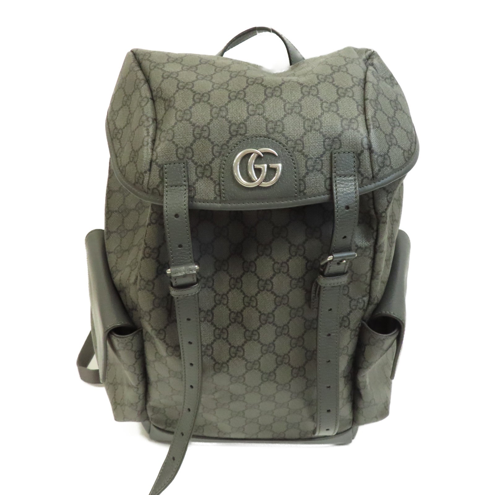 GUCCI GG塗層帆布Ophidia Medium Backpack銀扣背包啡色