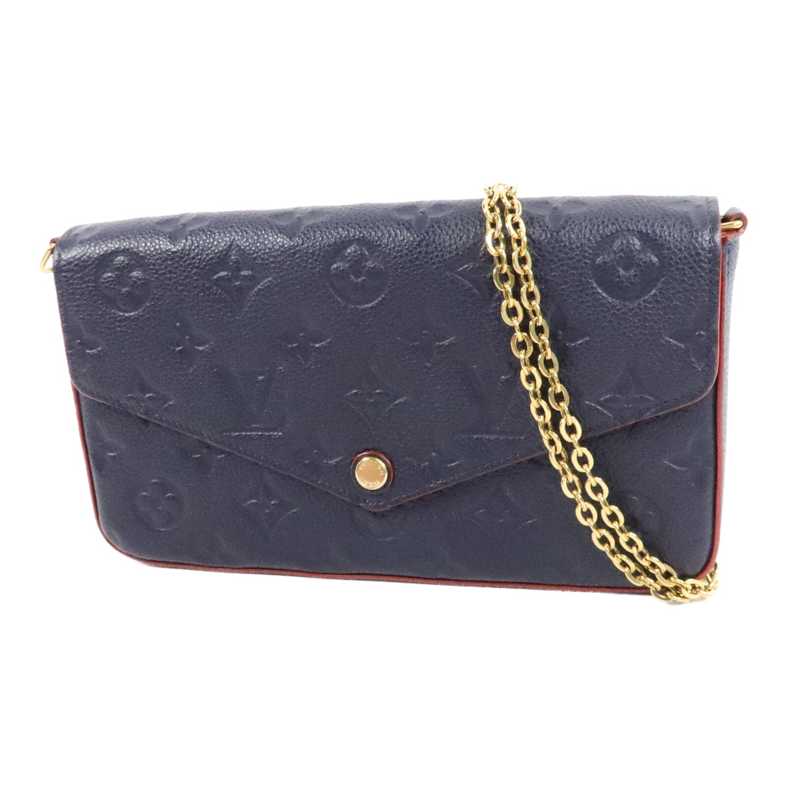 LOUIS VUITTON Monogram Empreinte Pochette Felicie金扣肩背袋