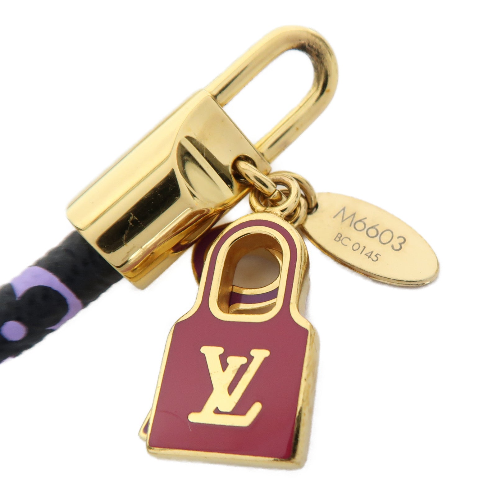 LOUIS VUITTON Monogram Multicolore Bracelet金扣手鏈黑色