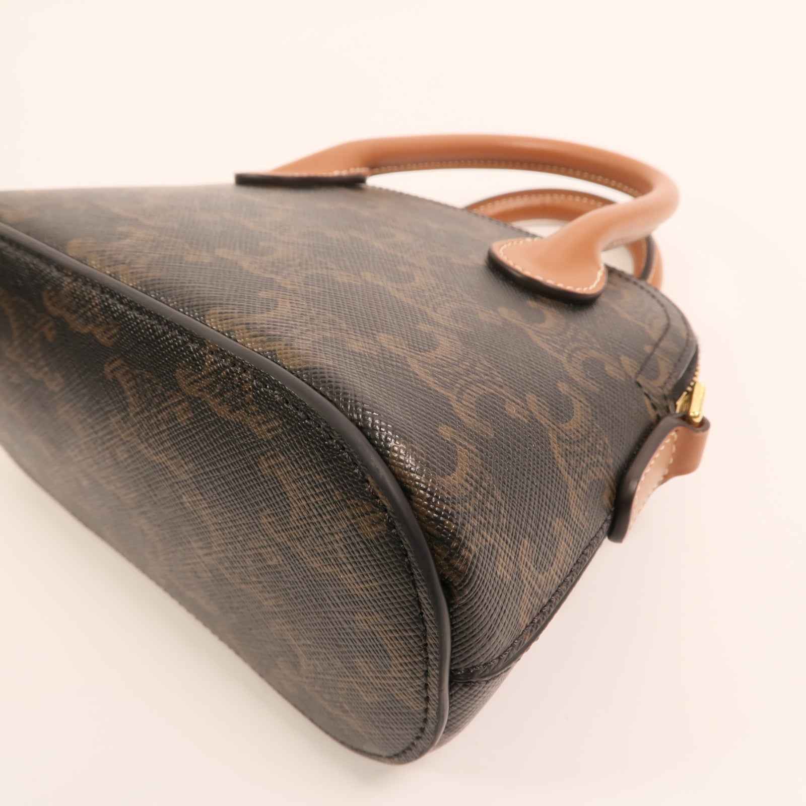 CELINE 塗層帆布Mini Honorine金扣手挽肩背兩用袋