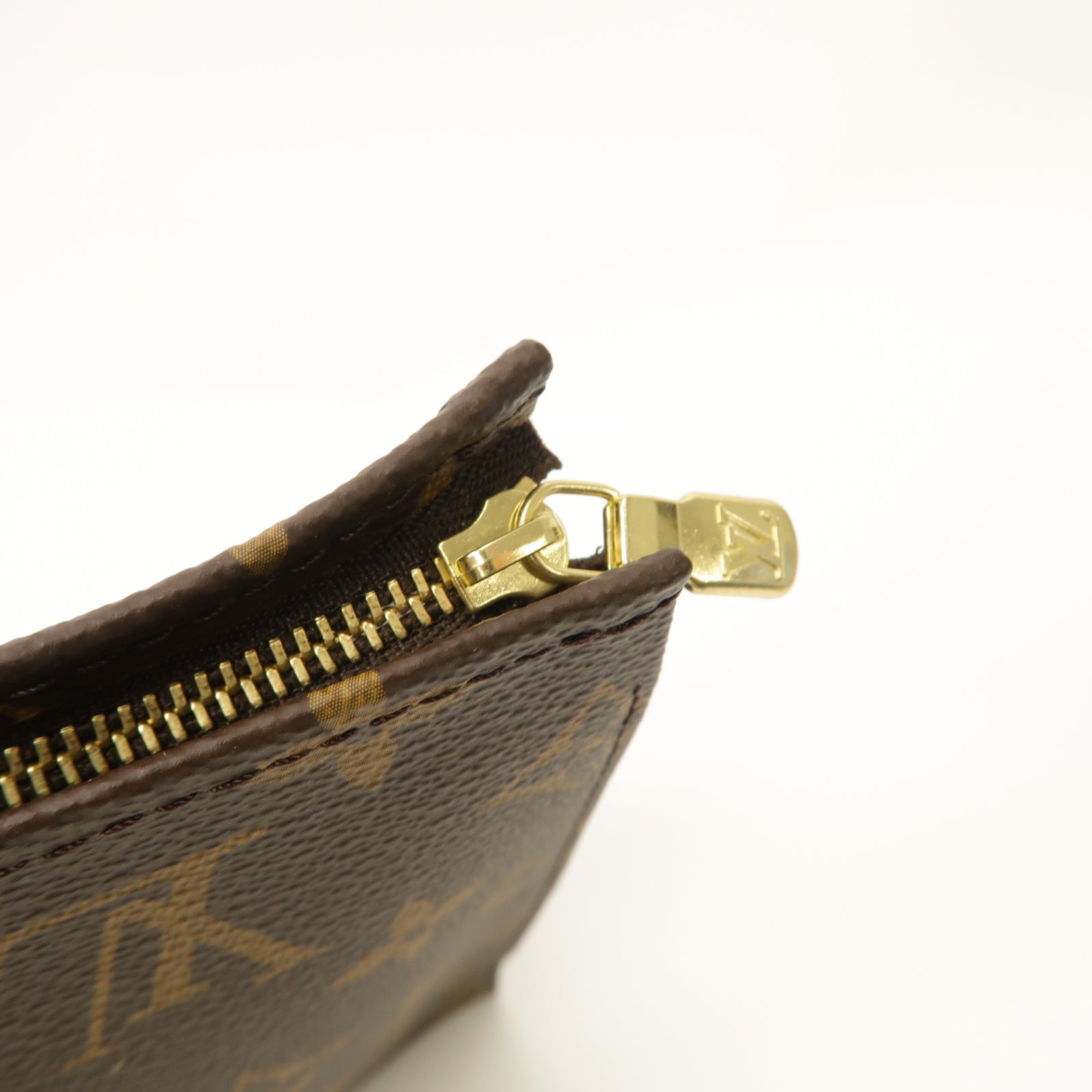 LOUIS VUITTON Monogram Toiletry金扣手拿包啡色