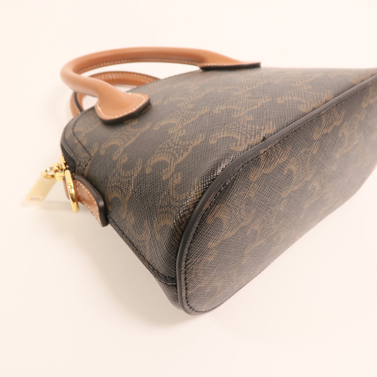 CELINE 塗層帆布Mini Honorine金扣手挽肩背兩用袋