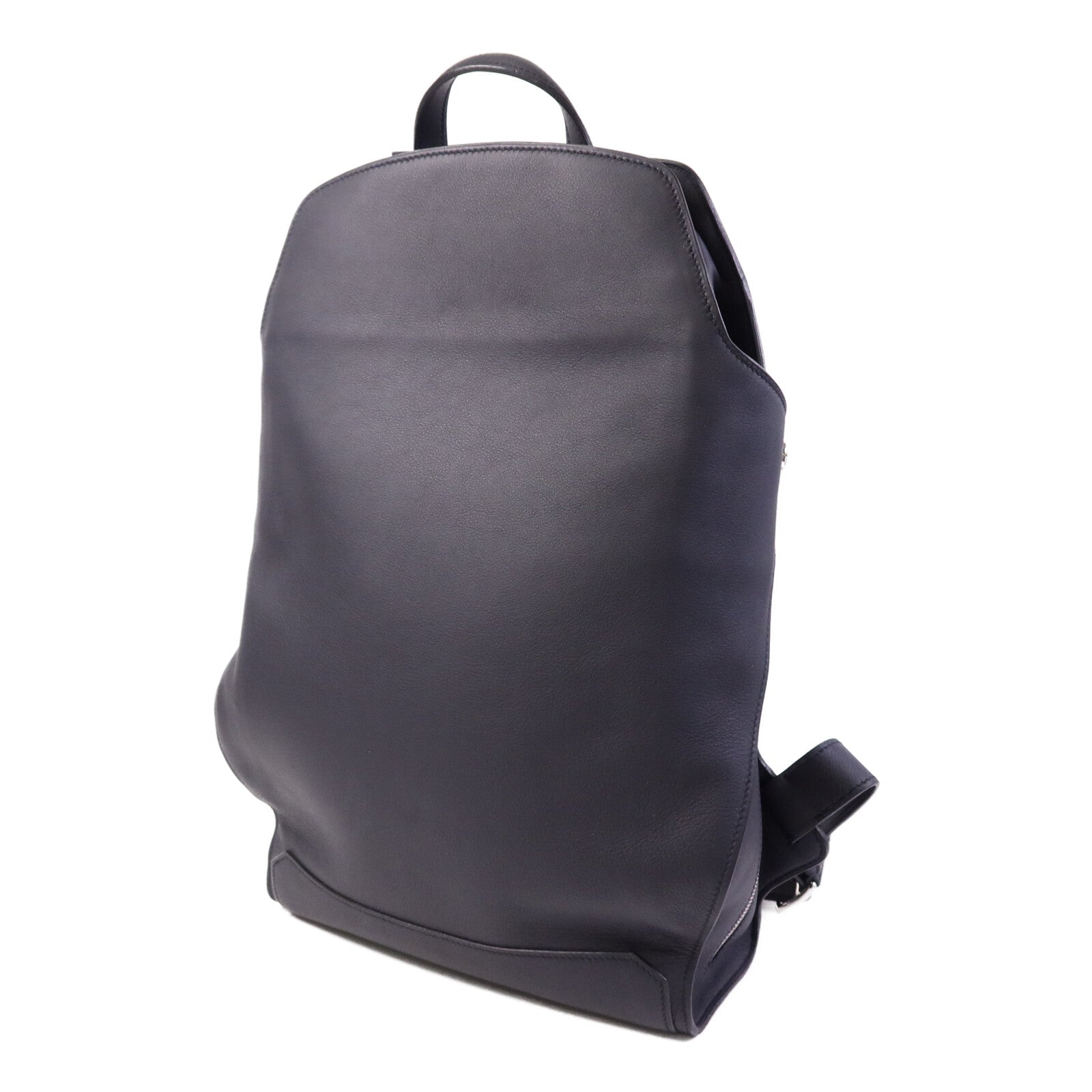 HERMES Swift皮革City Backpack 27銀扣背包Blue Nuit