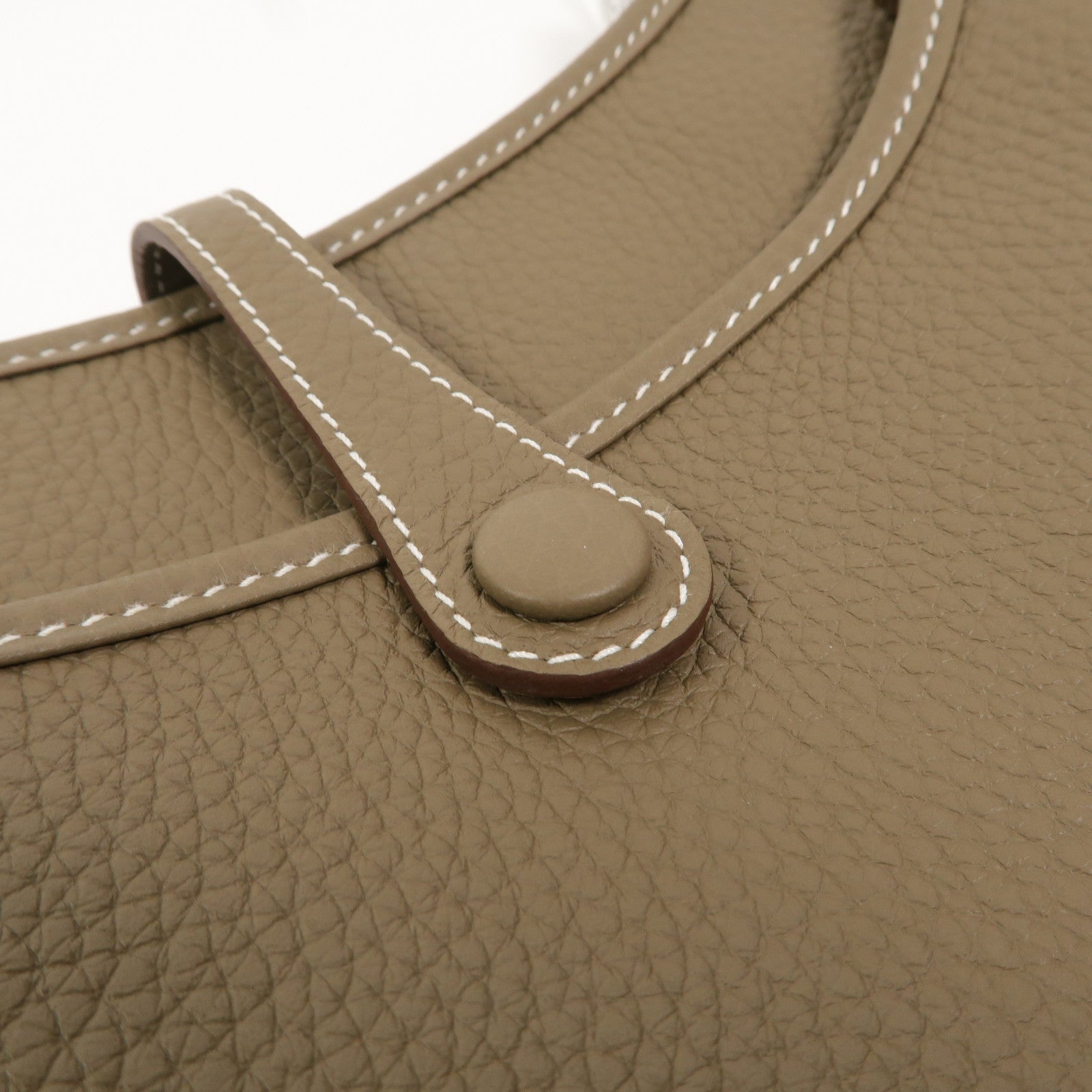 HERMES Clemence皮革Evelyne 23肩背袋Etoupe