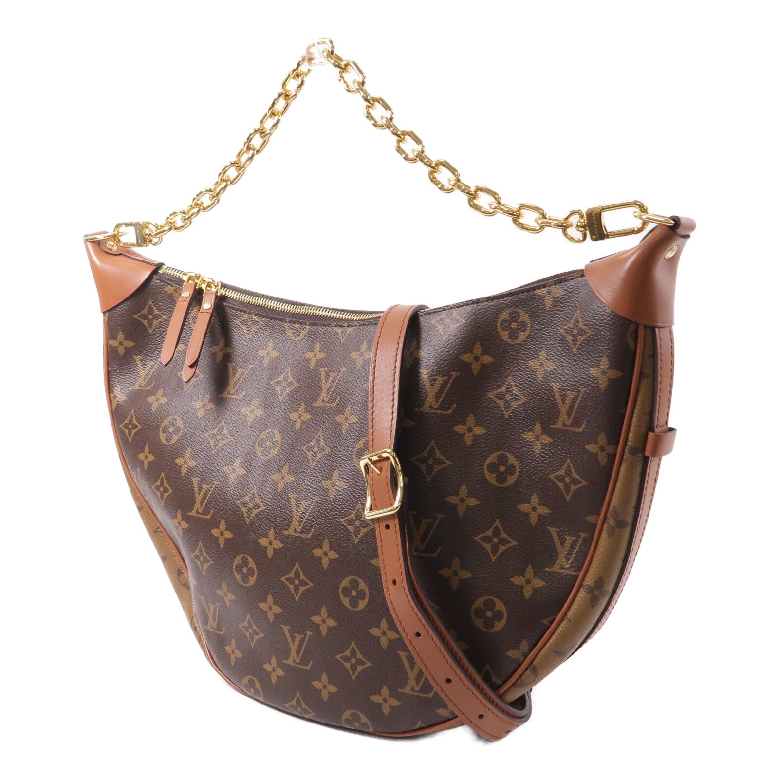LOUIS VUITTON Monogram Reverse Loop Hobo PM手挽肩背兩用袋