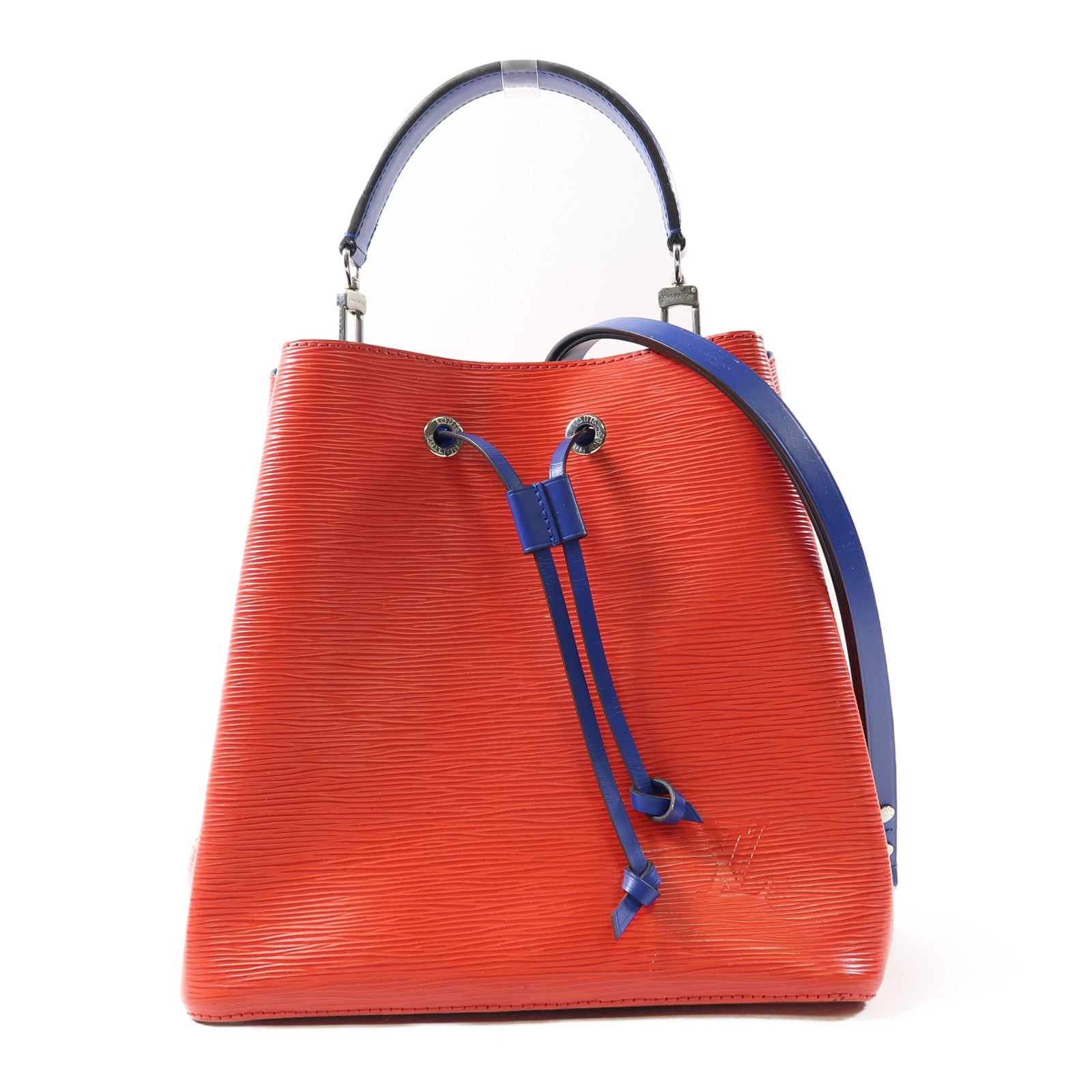 LOUIS VUITTON Epi NeoNoe銀扣手挽肩背兩用袋紅色/藍色