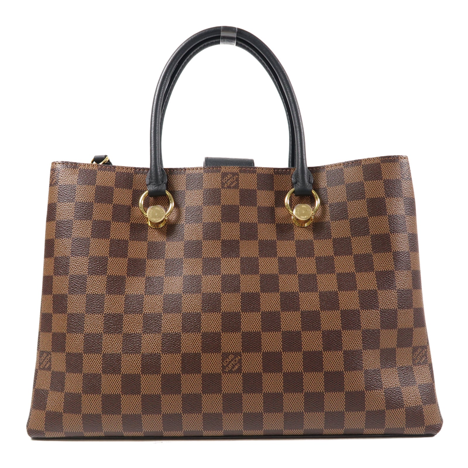 LOUIS VUITTON (PRICE DOWN) LV GHW Riverside 2 Way Bag N40050 Damier Ebene Brown/Black