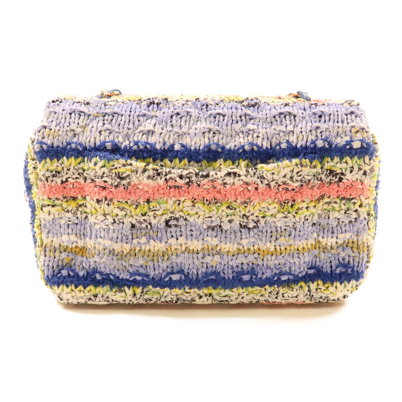 CHANEL 斜紋軟呢Classic Flap 20cm金扣鏈帶肩背袋