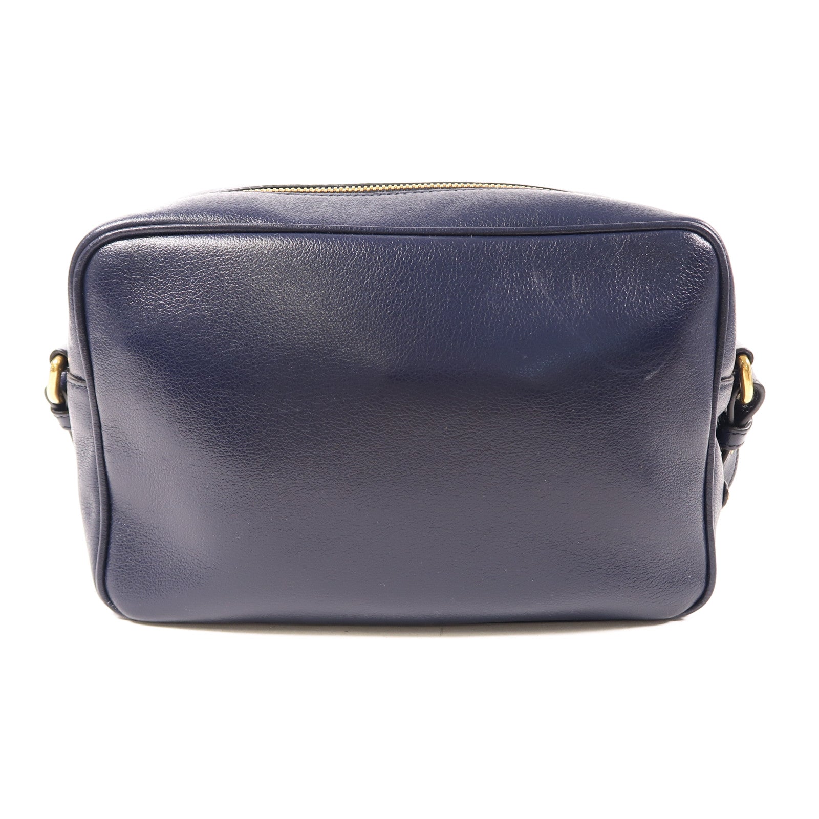 PRADA 牛皮皮革Shoulder Bag金扣肩背袋藍色