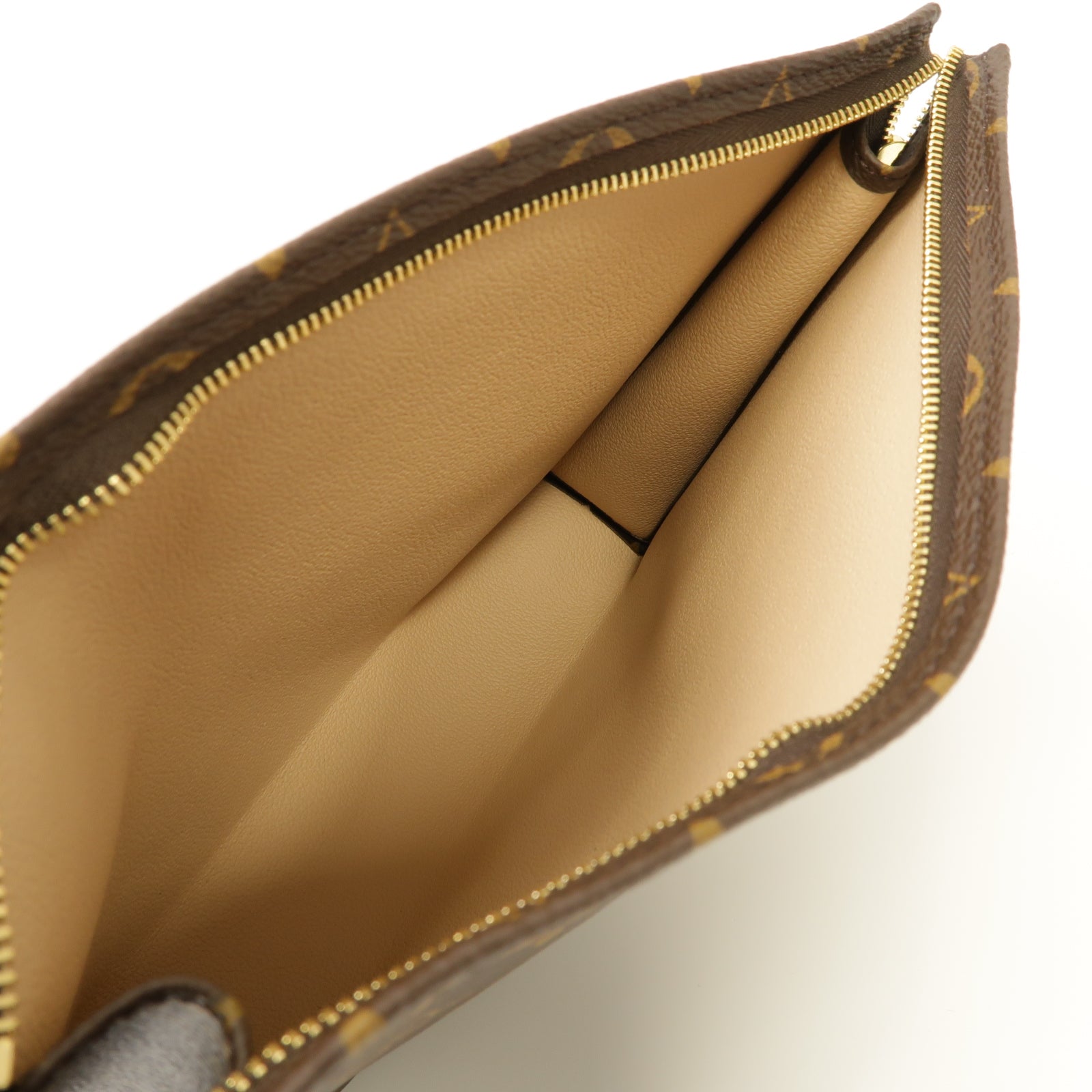 LOUIS VUITTON Monogram Toiletry金扣手拿包啡色