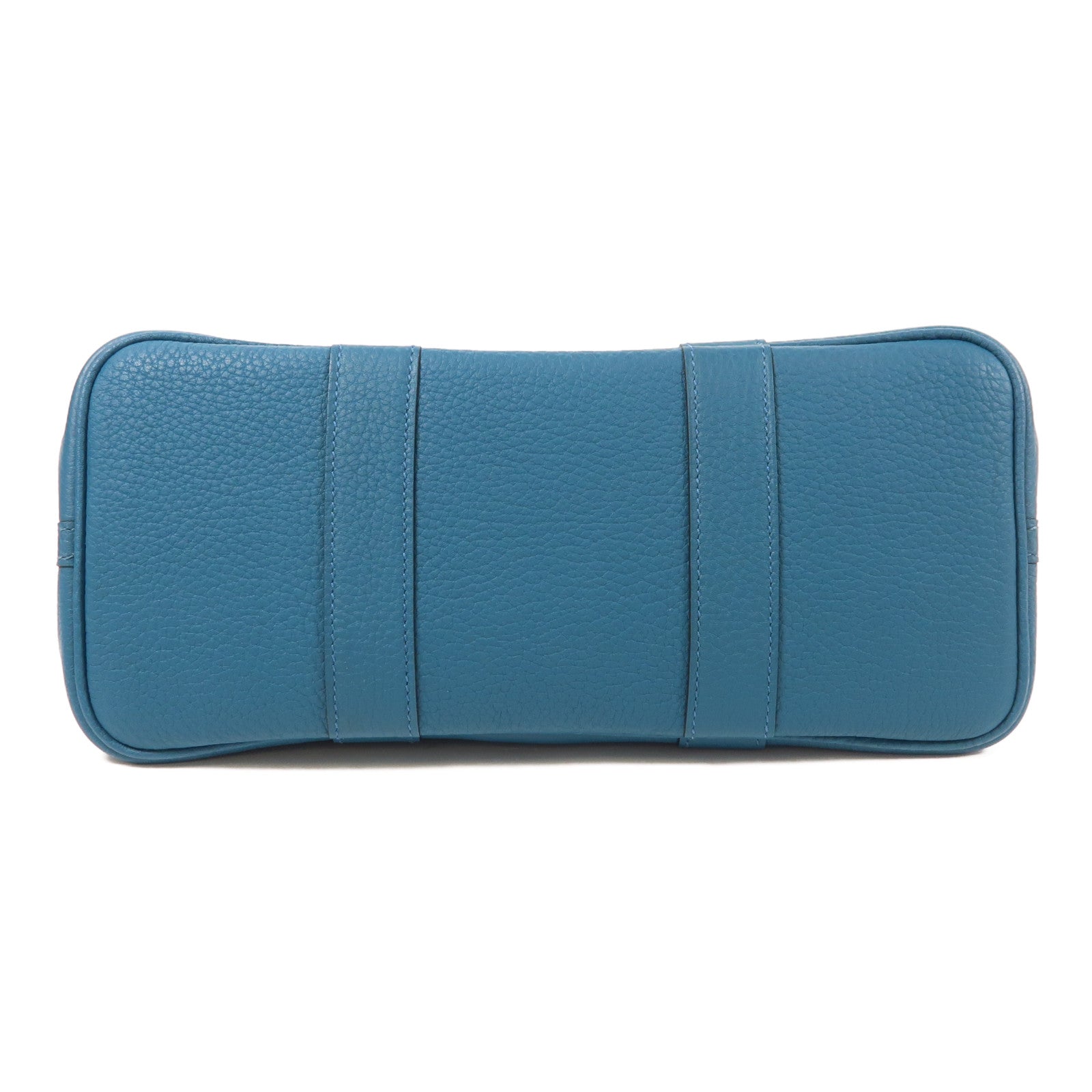 HERMES Clemence皮革Garden Party TPM銀扣手挽袋1P Colvert