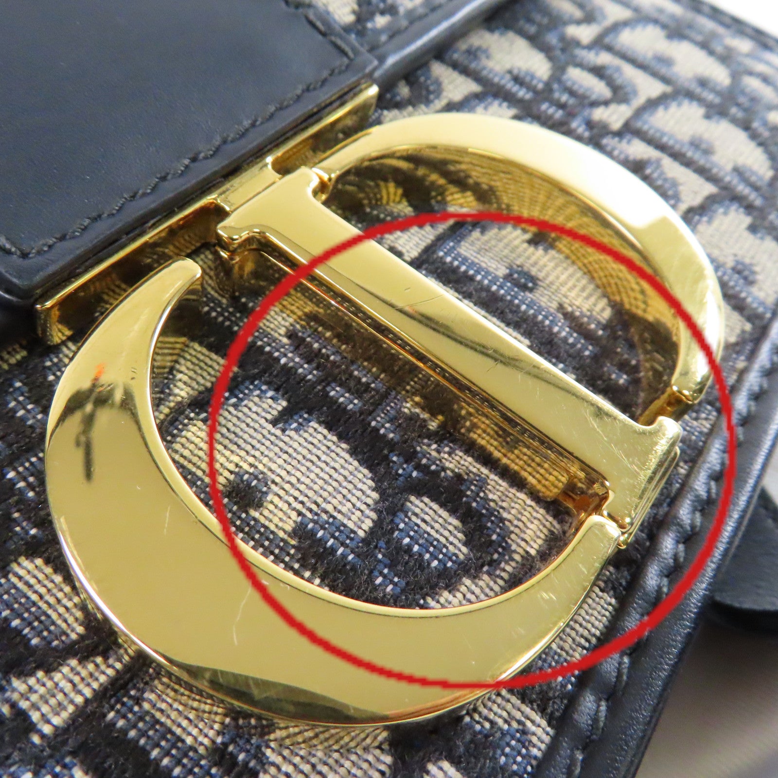 Dior Oblique帆布30 Montaigne Shoulder Bag金扣肩背袋啡色/寶藍色