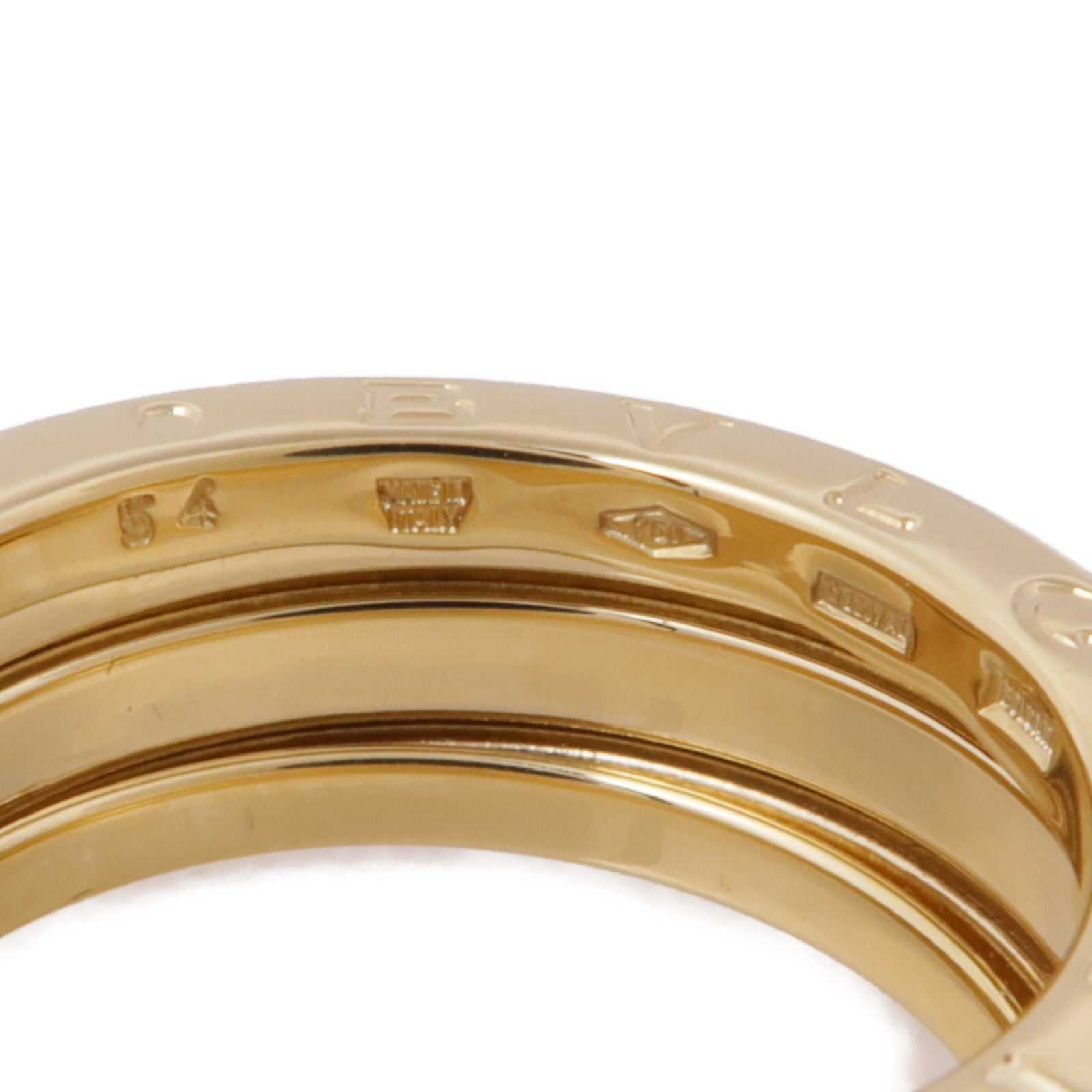 BVLGARI 18K黃金B-zero1 2 Bands戒指Bvlgari#54/US#6.5