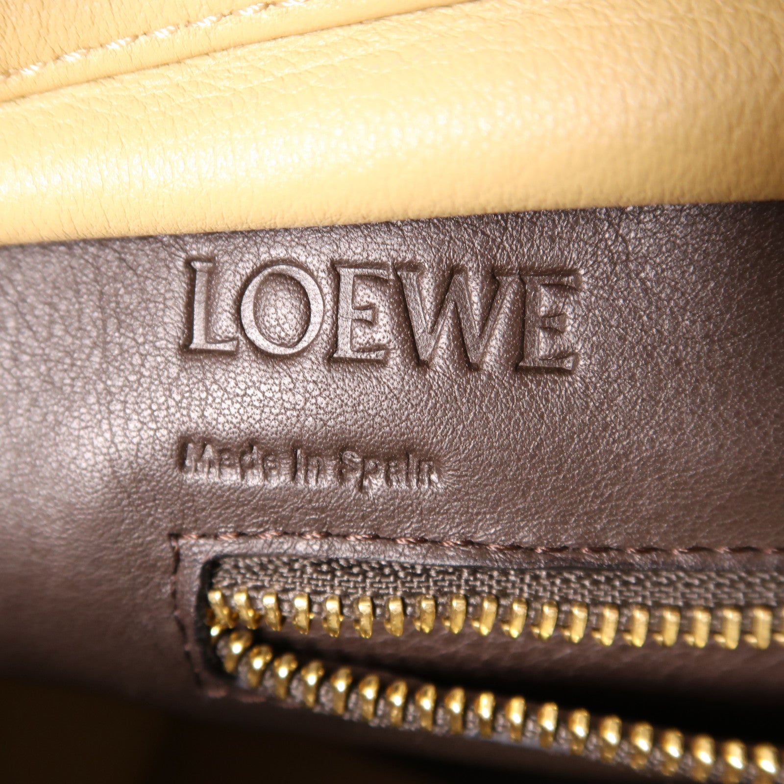 LOEWE 麂皮皮革/牛皮皮革Amazona金扣手挽肩背兩用袋棕色