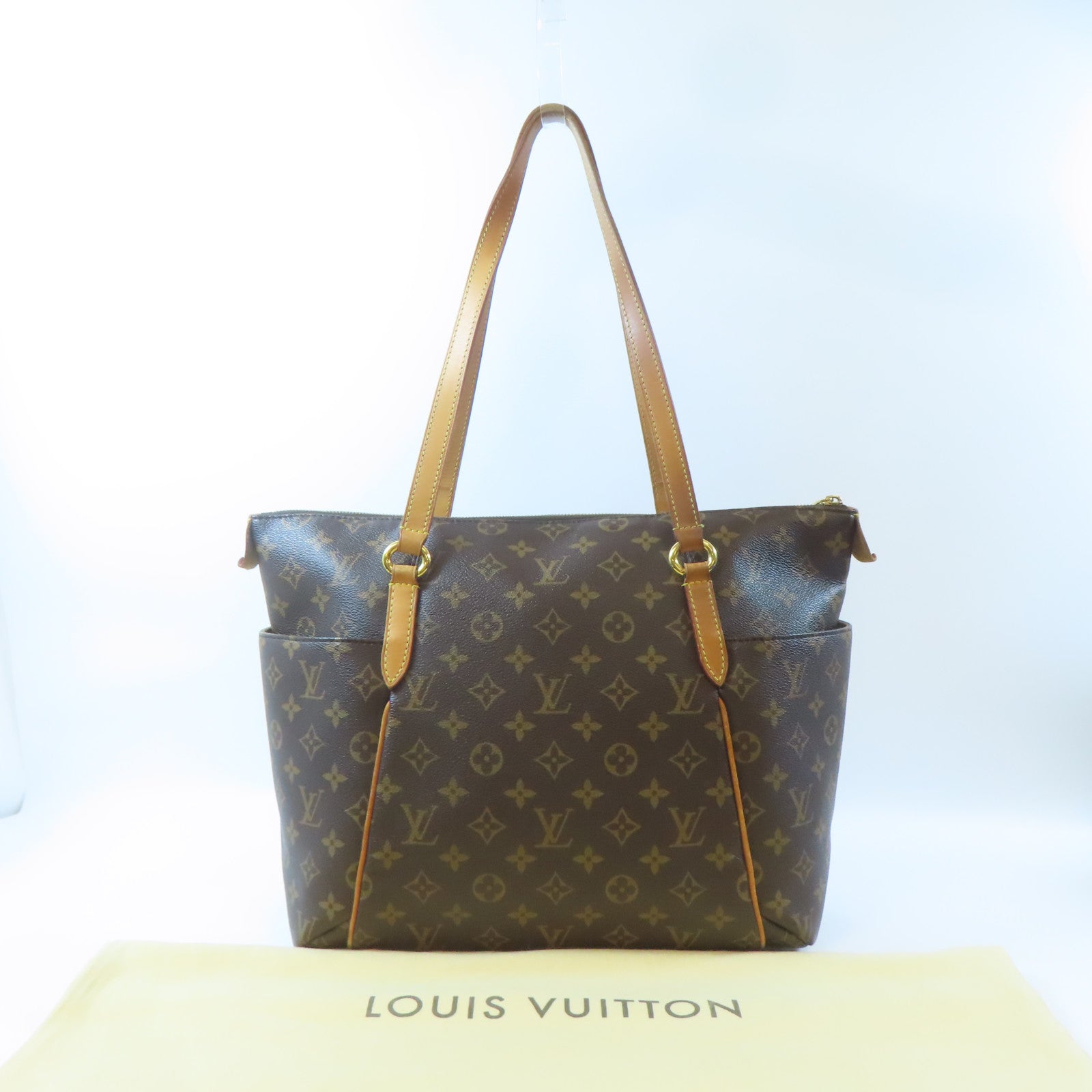 LOUIS VUITTON 【激減優惠】Monogram Totally MM金扣肩背袋啡色