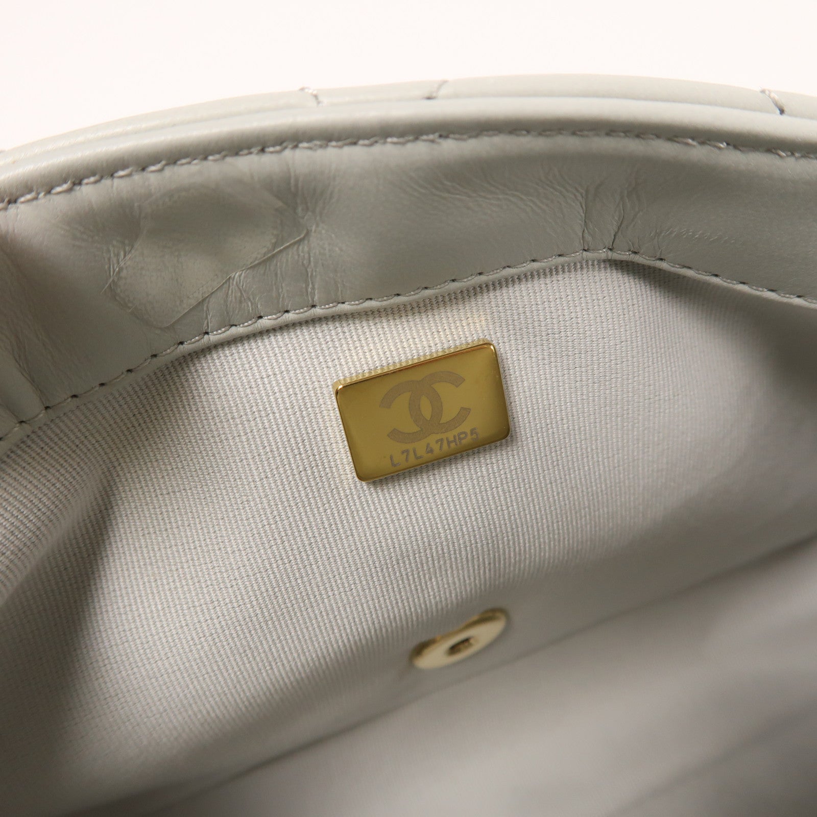 CHANEL 牛皮皮革Chain Shoulder金扣鏈帶肩背袋