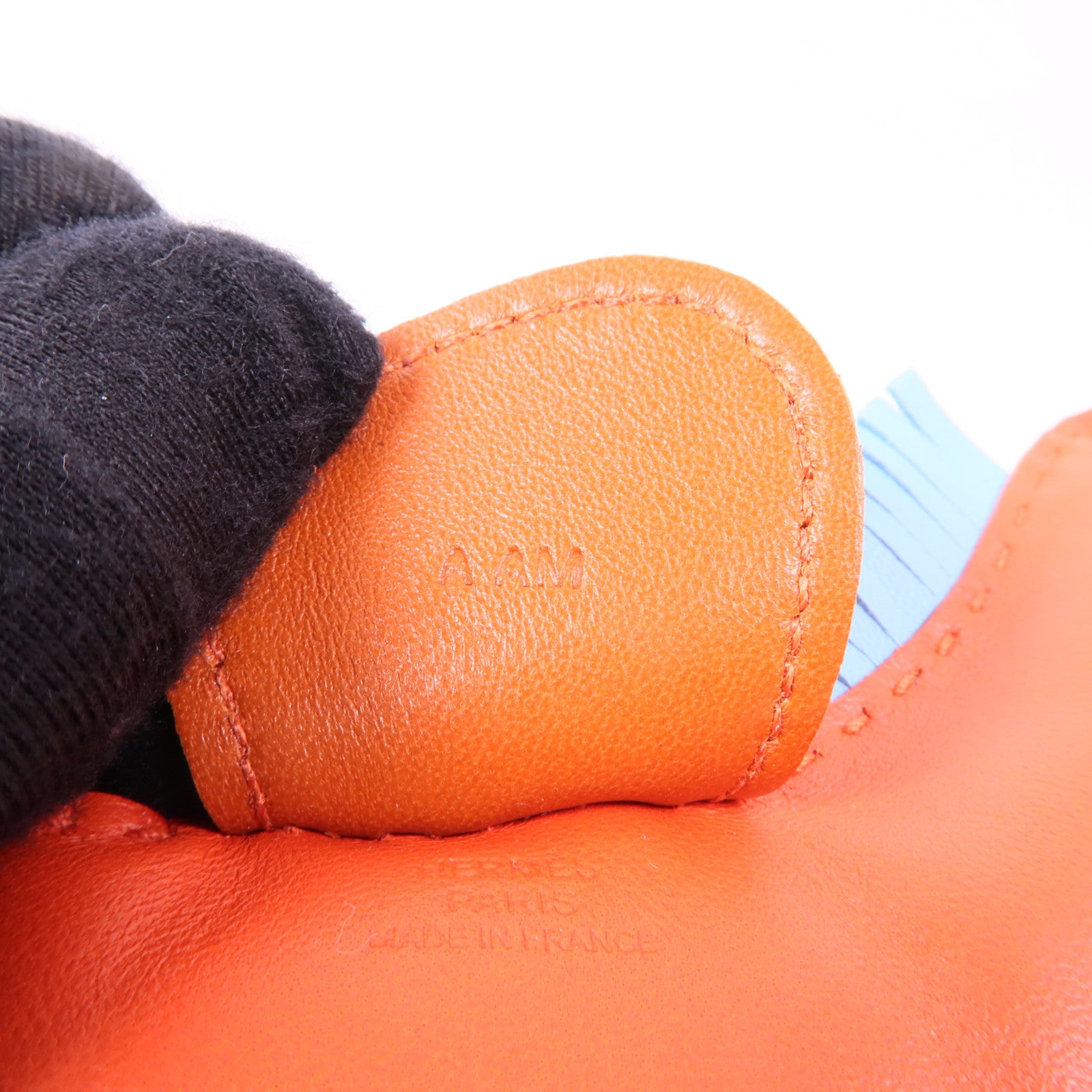 HERMES Milo皮革Rodeo GM掛飾Red