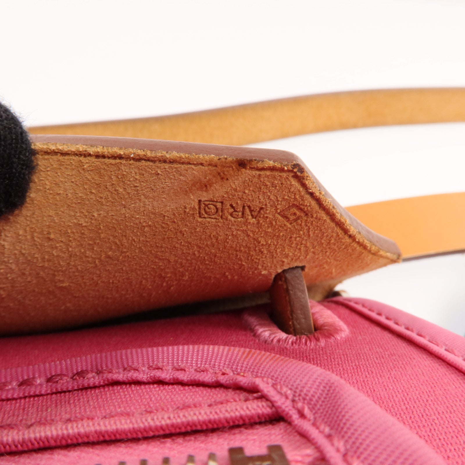 HERMES 帆布Herbag PM銀扣手挽肩背兩用袋Bois de Rose