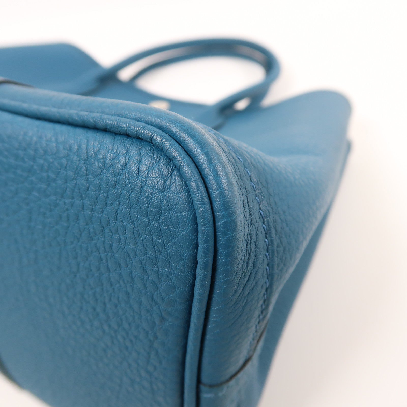 HERMES Clemence皮革Garden Party TPM銀扣手挽袋1P Colvert